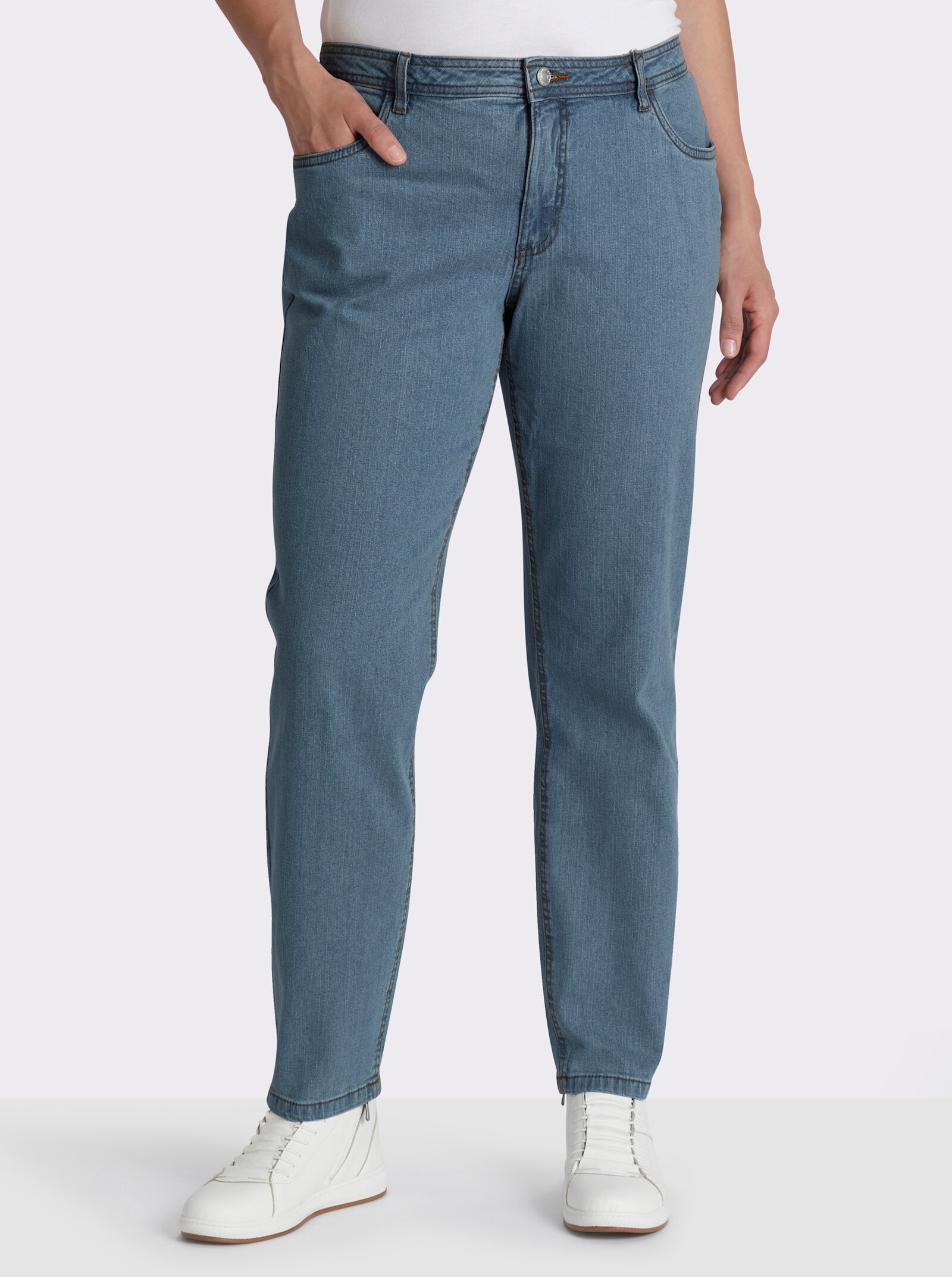5-Pocket-Jeans mit schmalen Beinen - blue-bleached