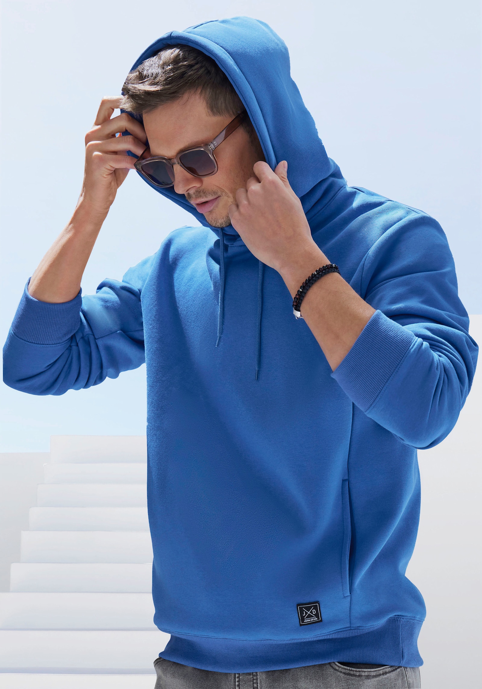 John Devin Hoodie - royalblau