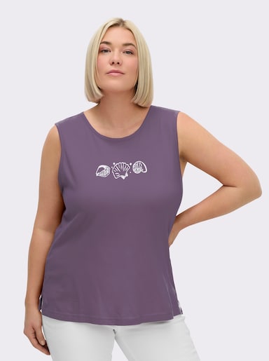Shirttop mit Seitenschlitzen - feige