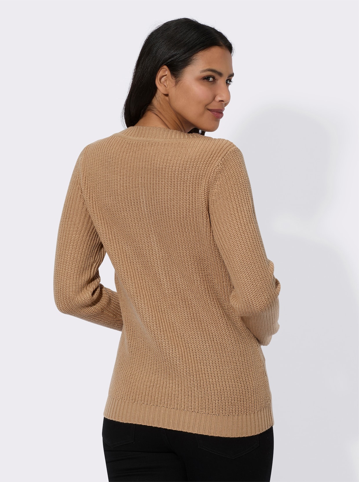 Pullover met lange mouwen - camel