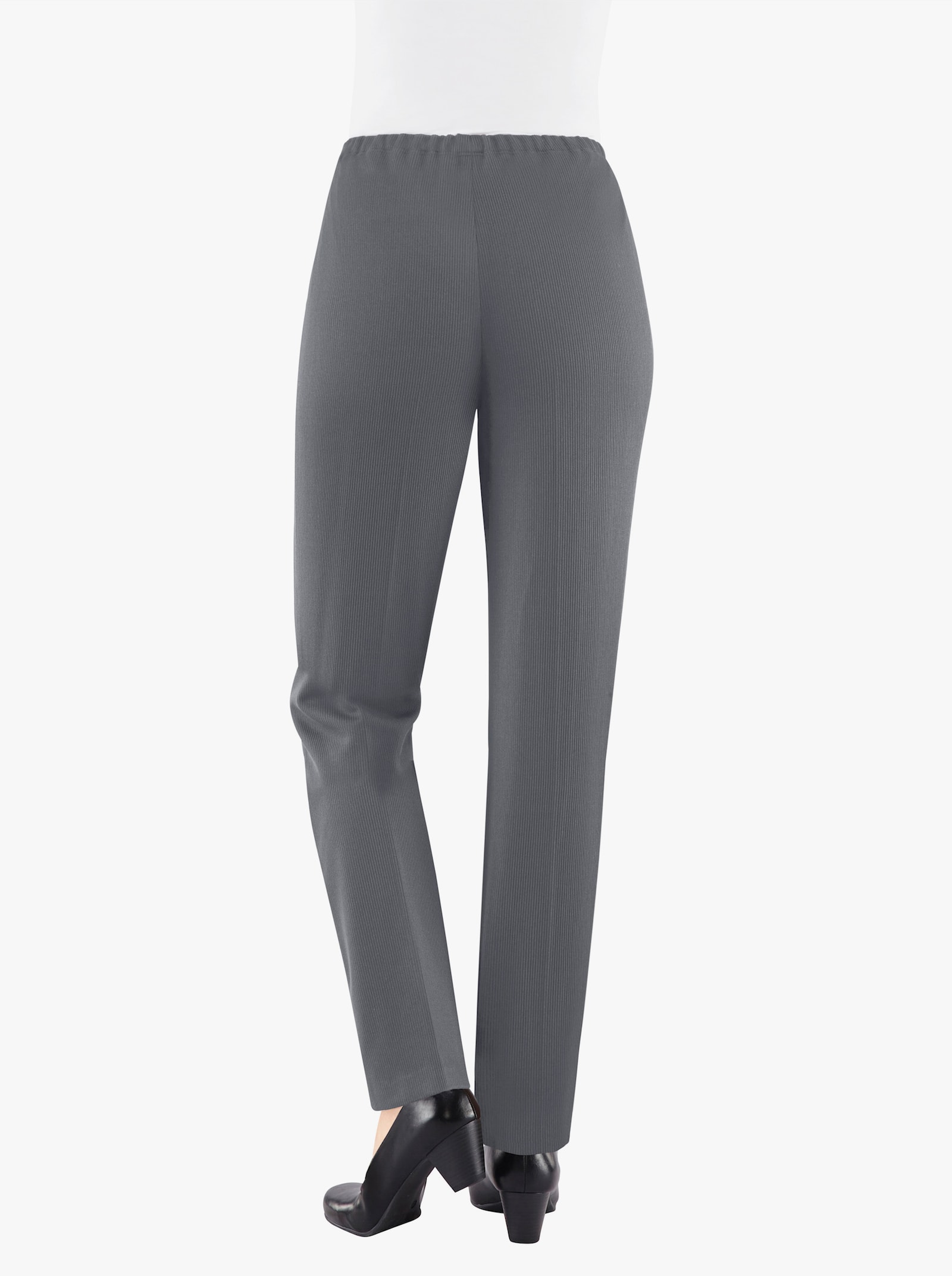 Thermobroek van ribjersey - grijs