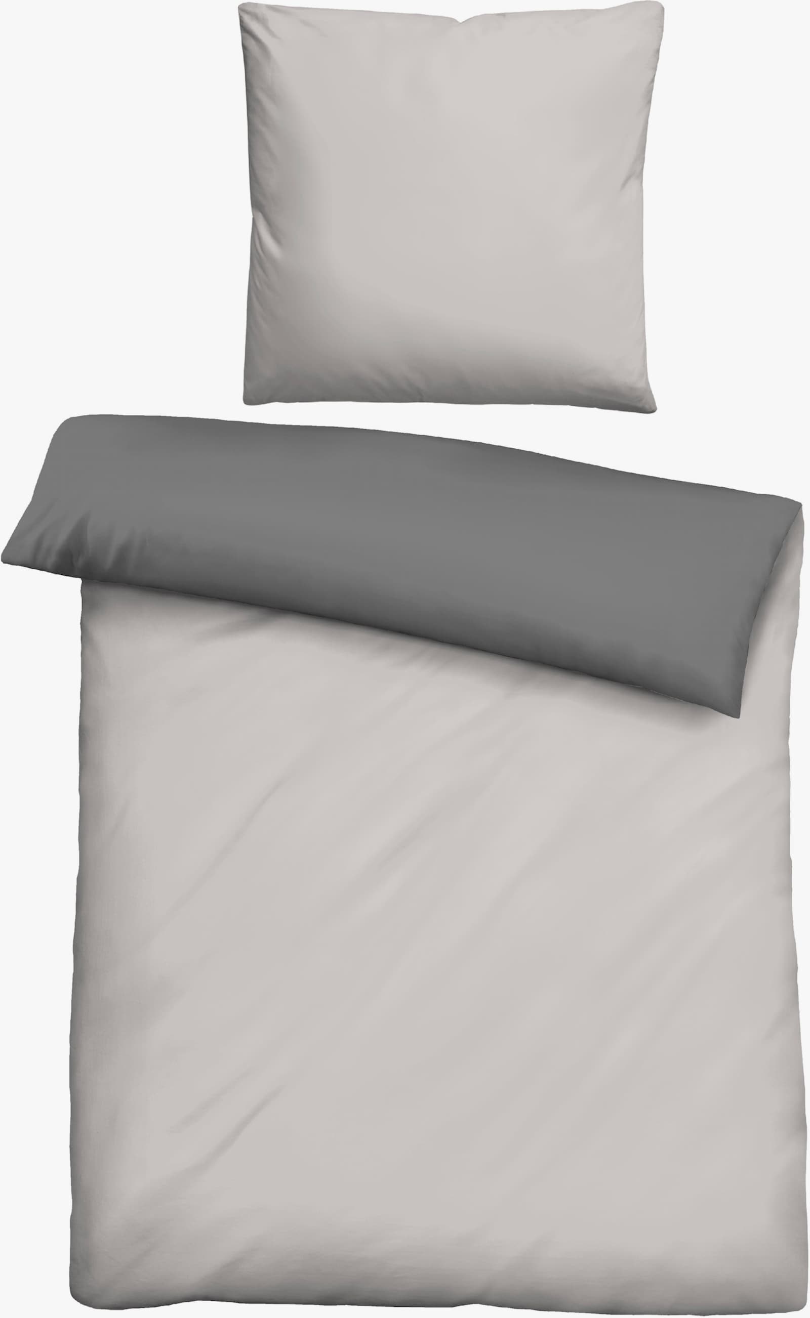 Biberna Bettwäsche - hellgrau-dunkelgrau