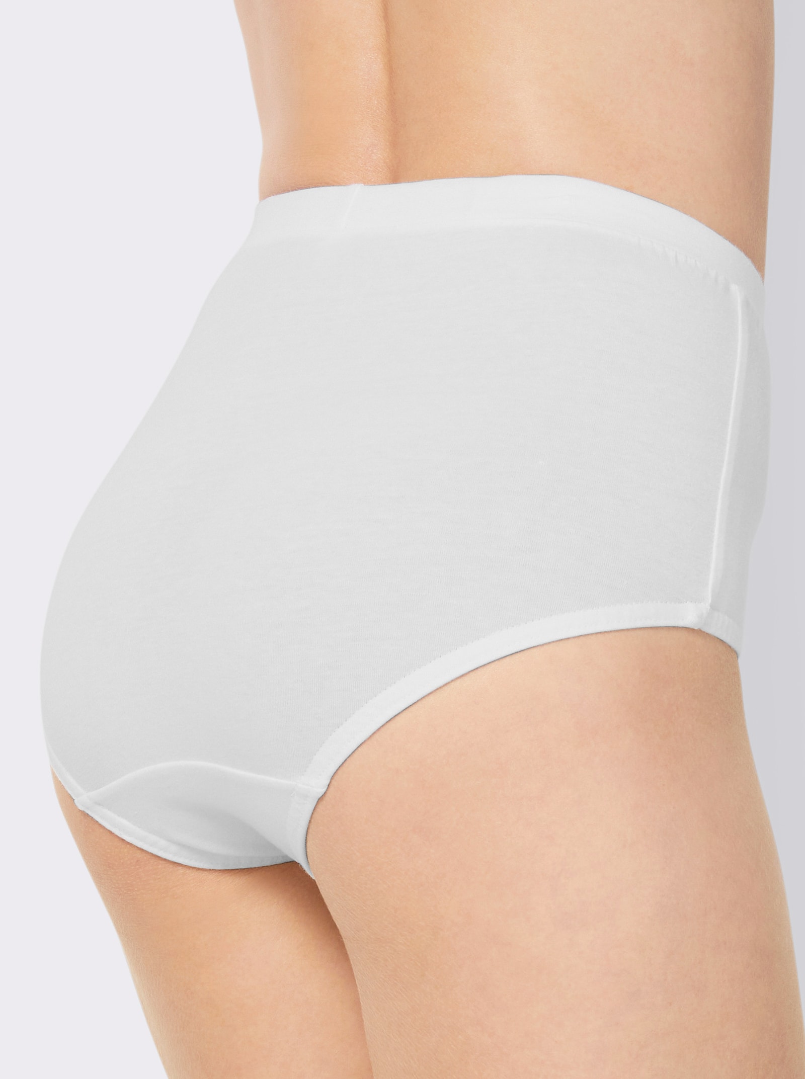 wäschepur Kalhotky s pasem ze single žerzeje - 2x bílá + 2x šedá-melír