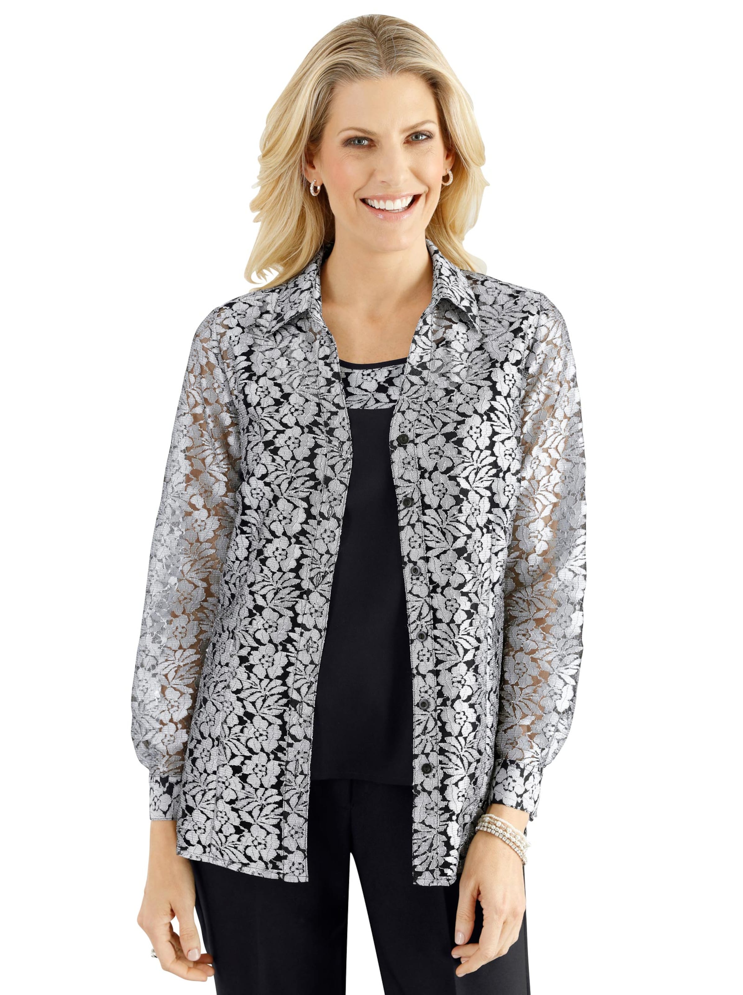 Bluse - silberfarben