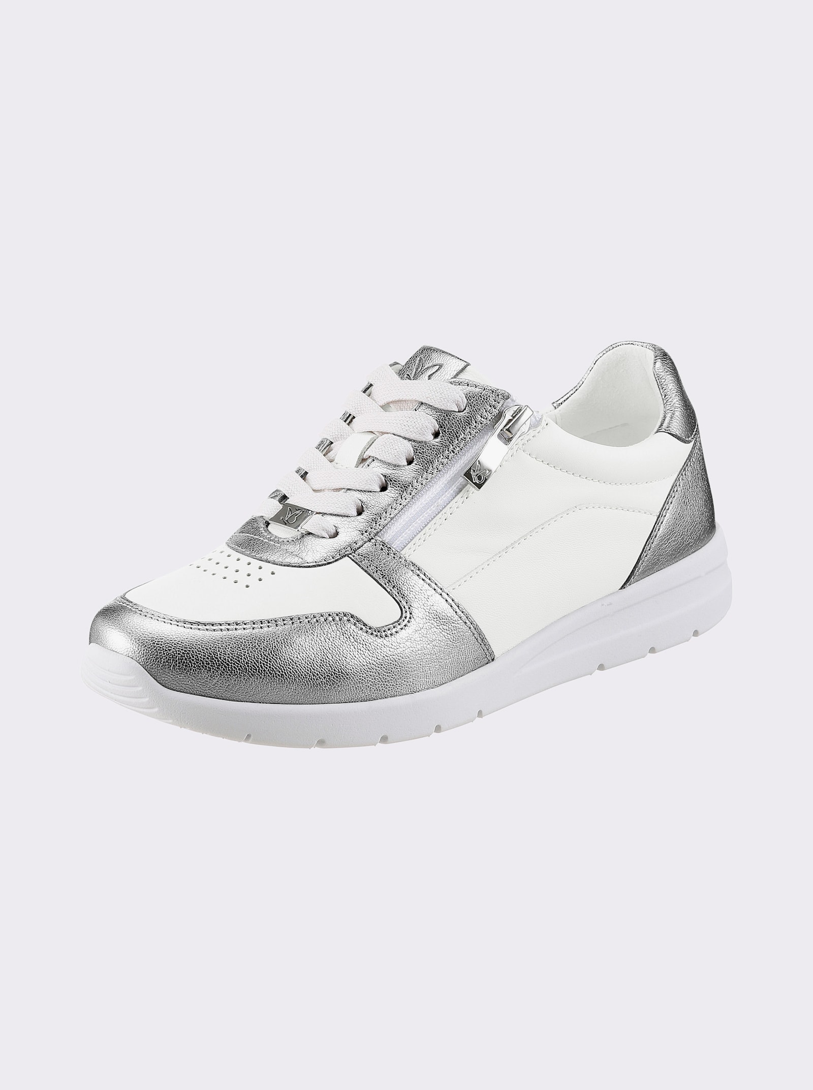 Caprice Sneaker mit waschbarem Wechselfußbett, Weite K - weiß