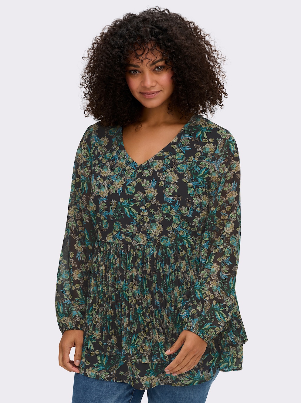 Stilvolle Damenhose aus Boho Denim mit Blumen und Mustern main image 0