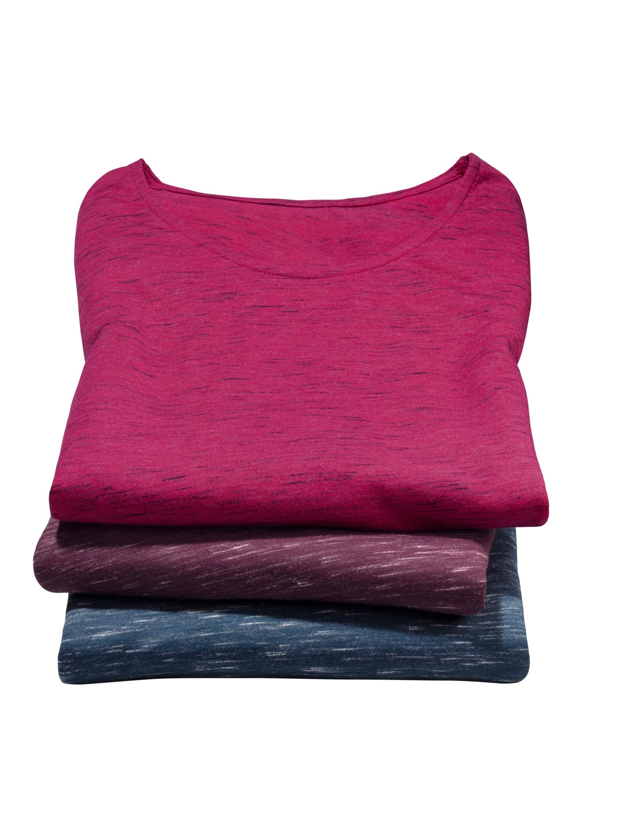 Freizeitshirt - bordeaux-meliert