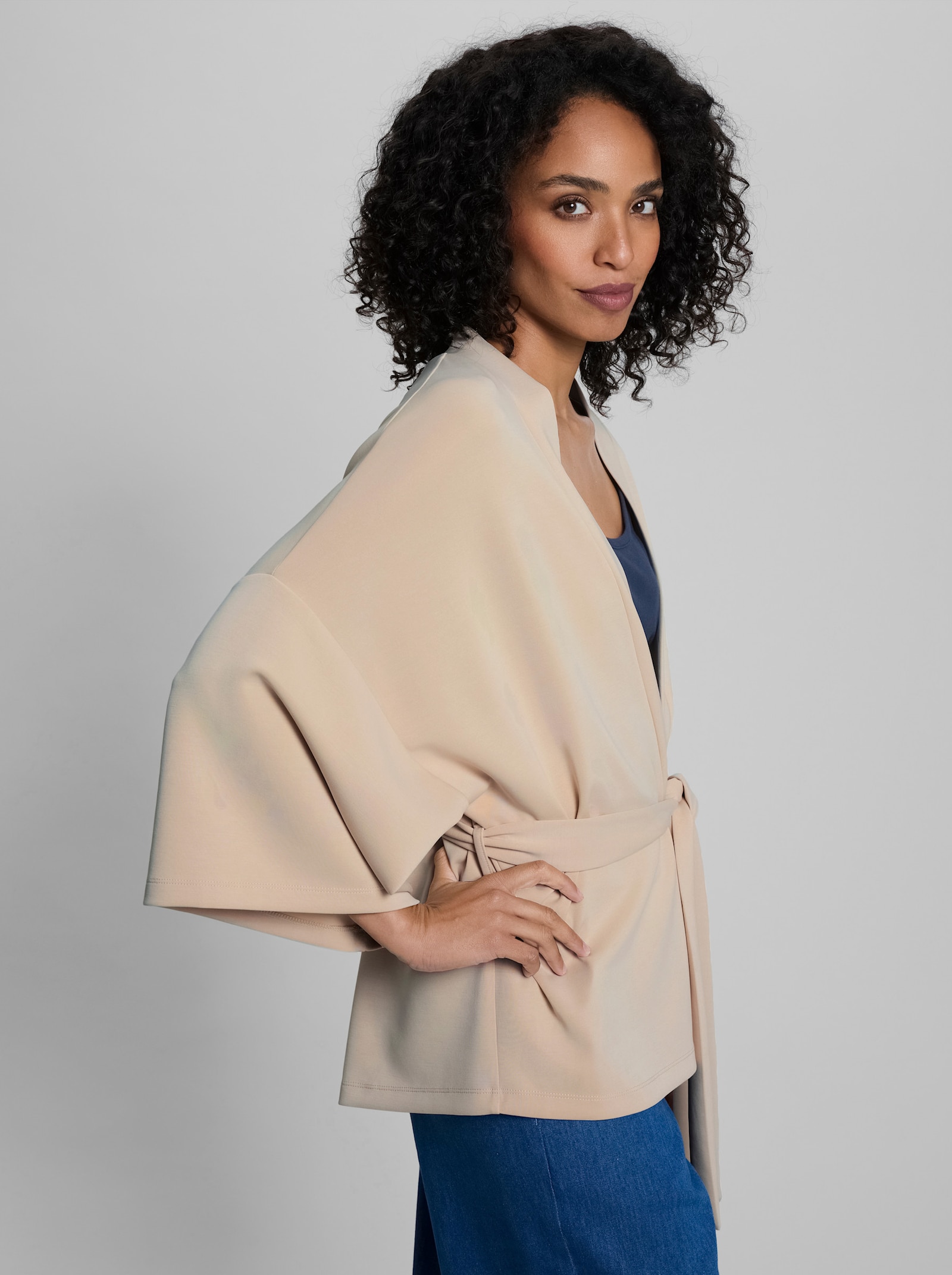 heine Shirtjacke im Kimono-Look - sand