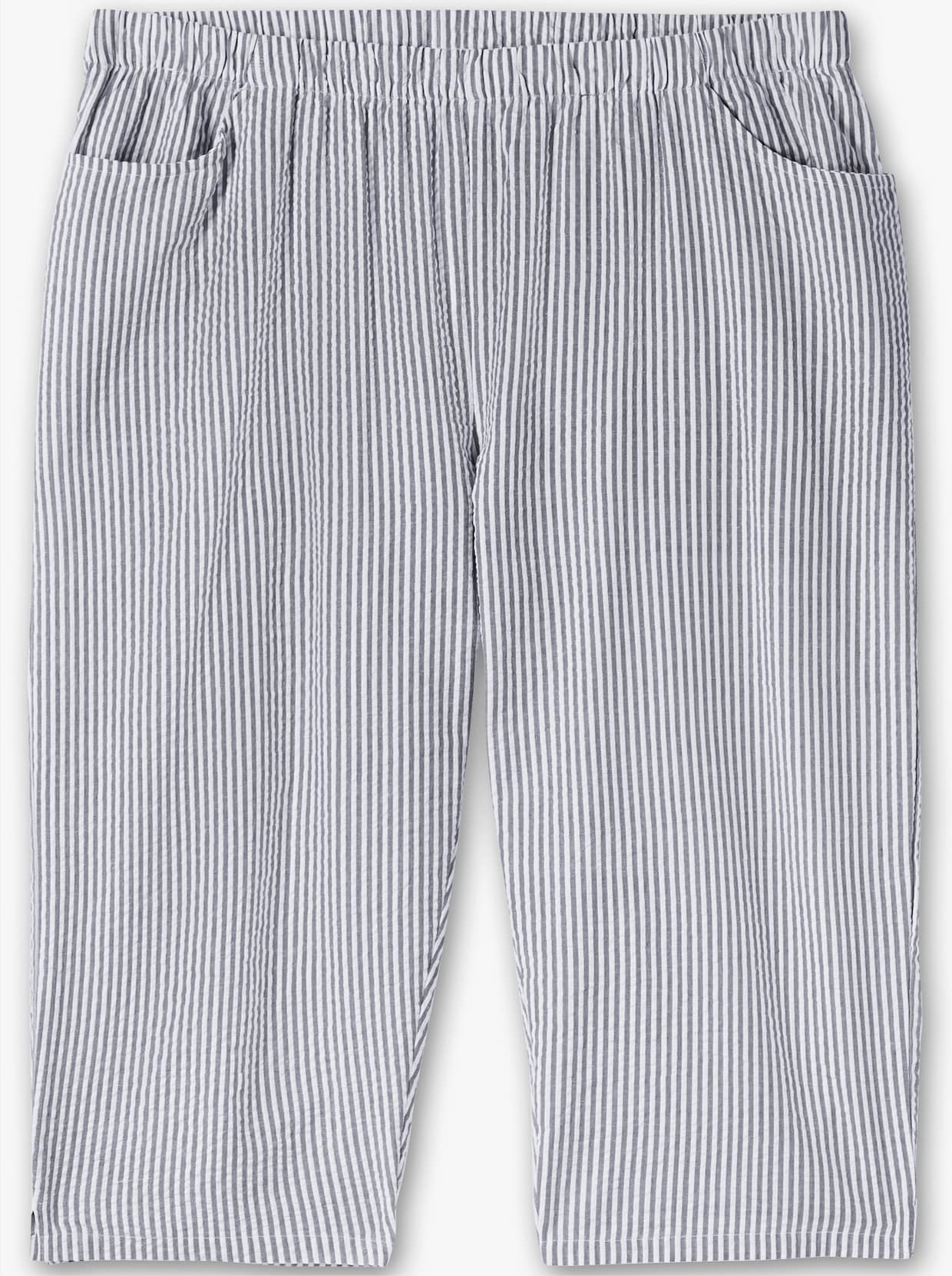 Caprihose - dunkelblau-gestreift