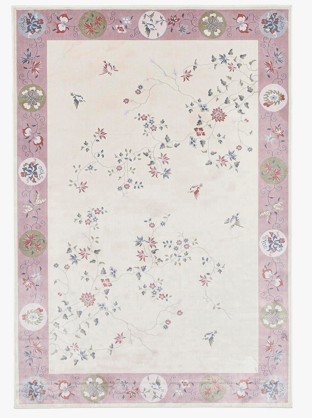 Theko Teppich - rosa