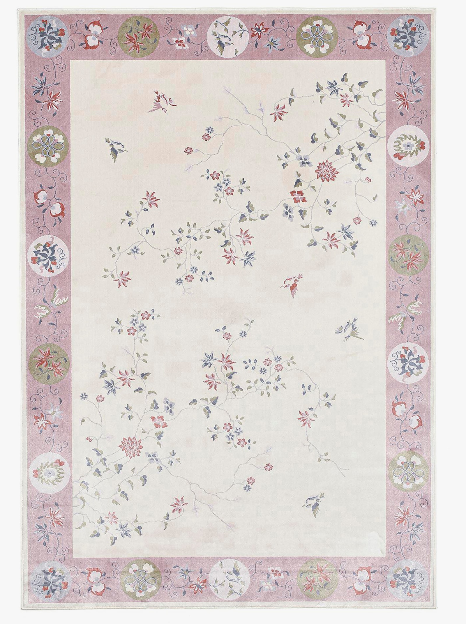 Theko Teppich - rosa