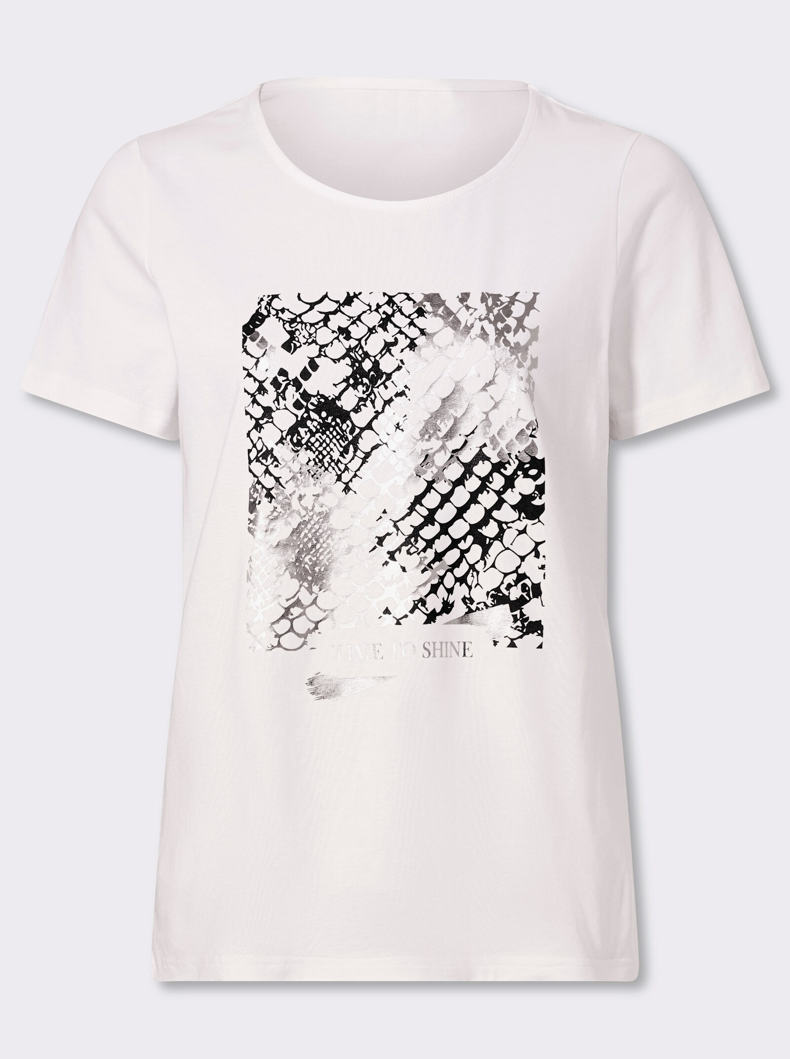 heine Shirt mit Folien-Druck - ecru