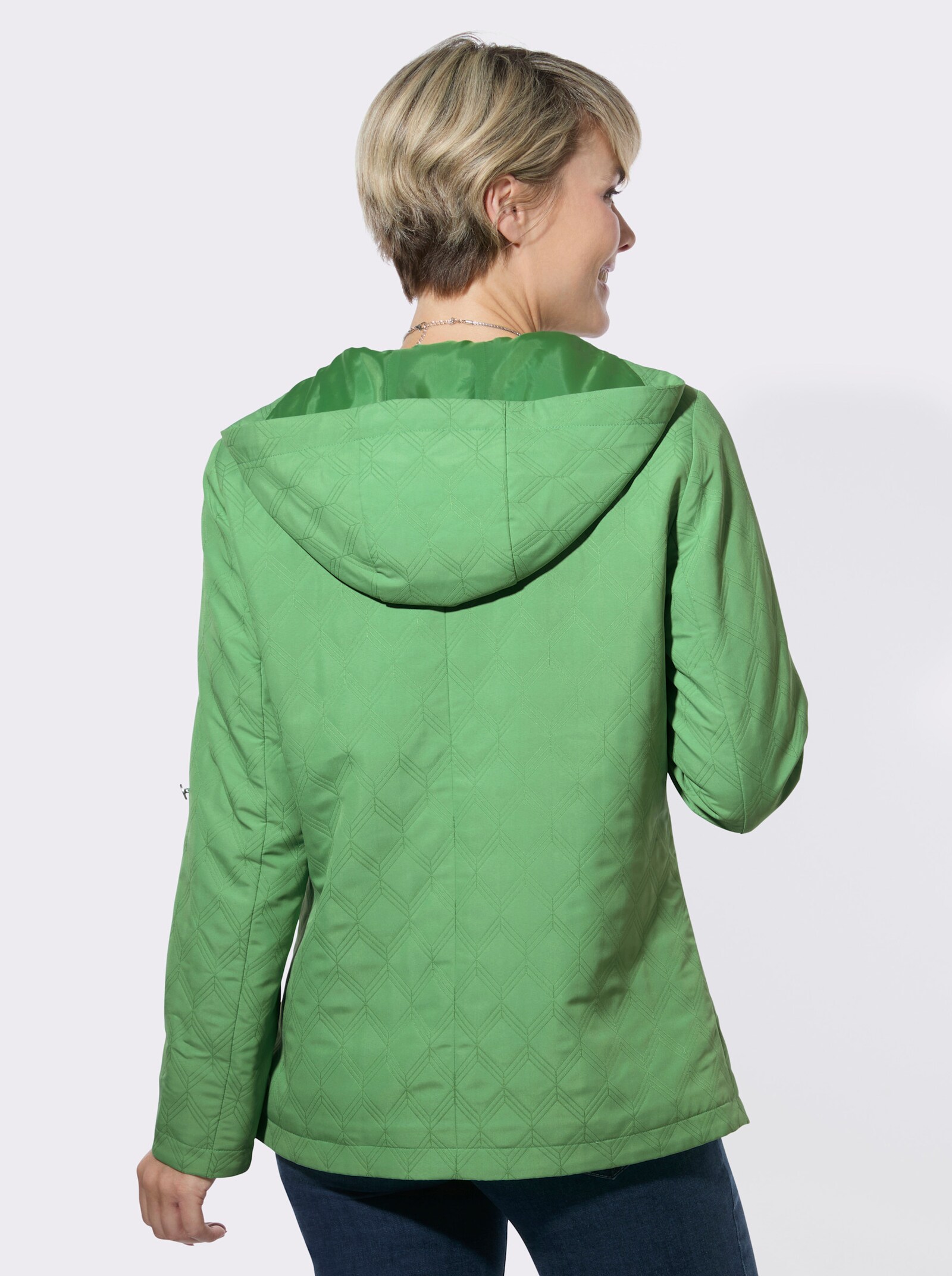 Steppjacke mit Krempelfunktion - apfel