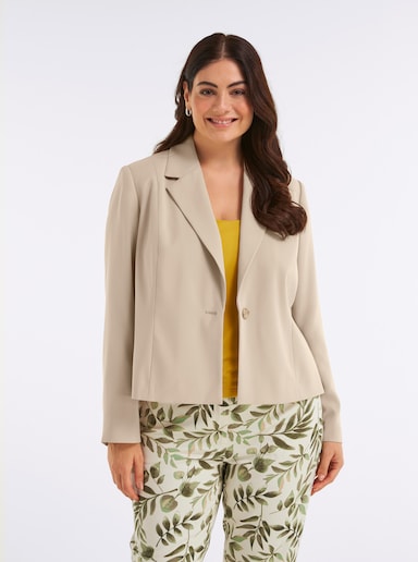 sheego Kurzblazer mit Knopfverschluss - beige