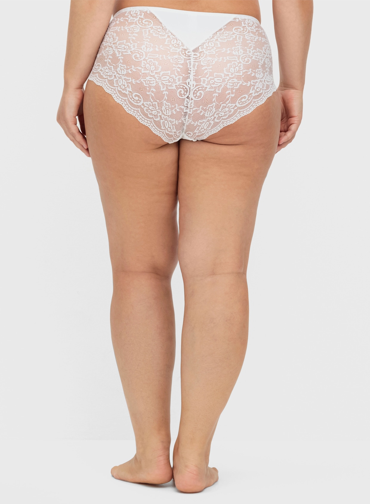 sheego Hüftslip - weiß + weiß
