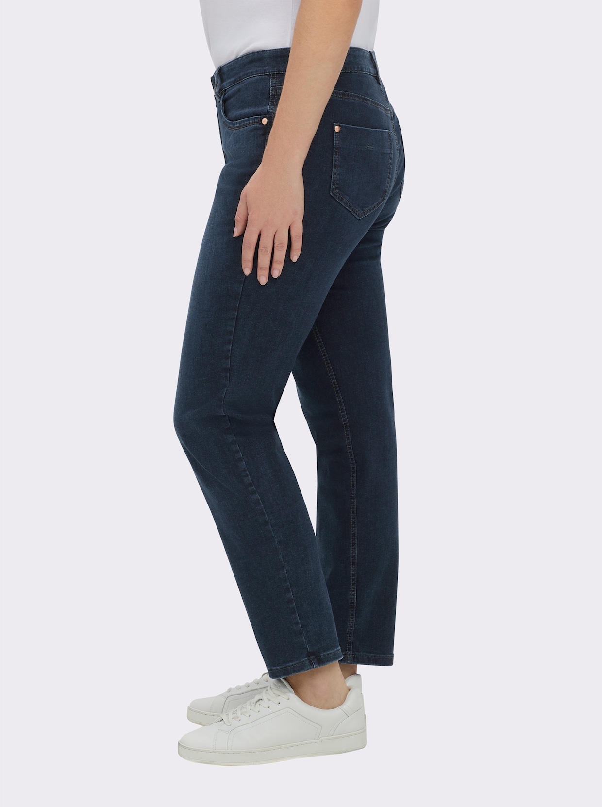 Ascari 5-Pocket-Jeans in Stretch-Qualität - blue-stone-washed