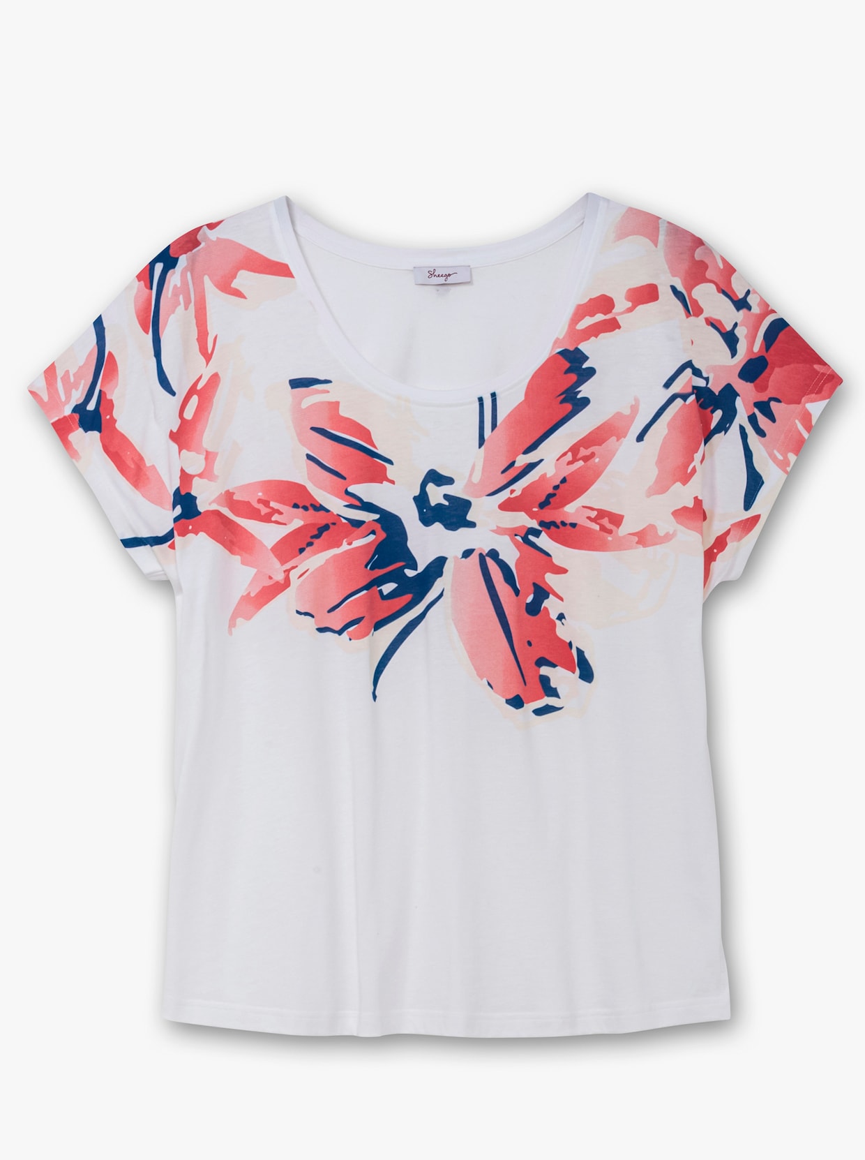 sheego Shirt - ecru bedruckt