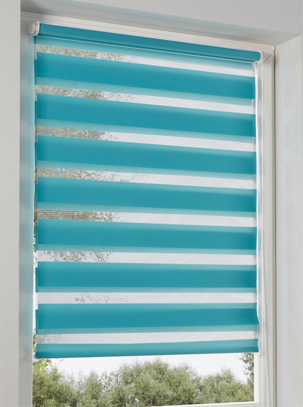 heine home Dubbel rolgordijn - turquoise