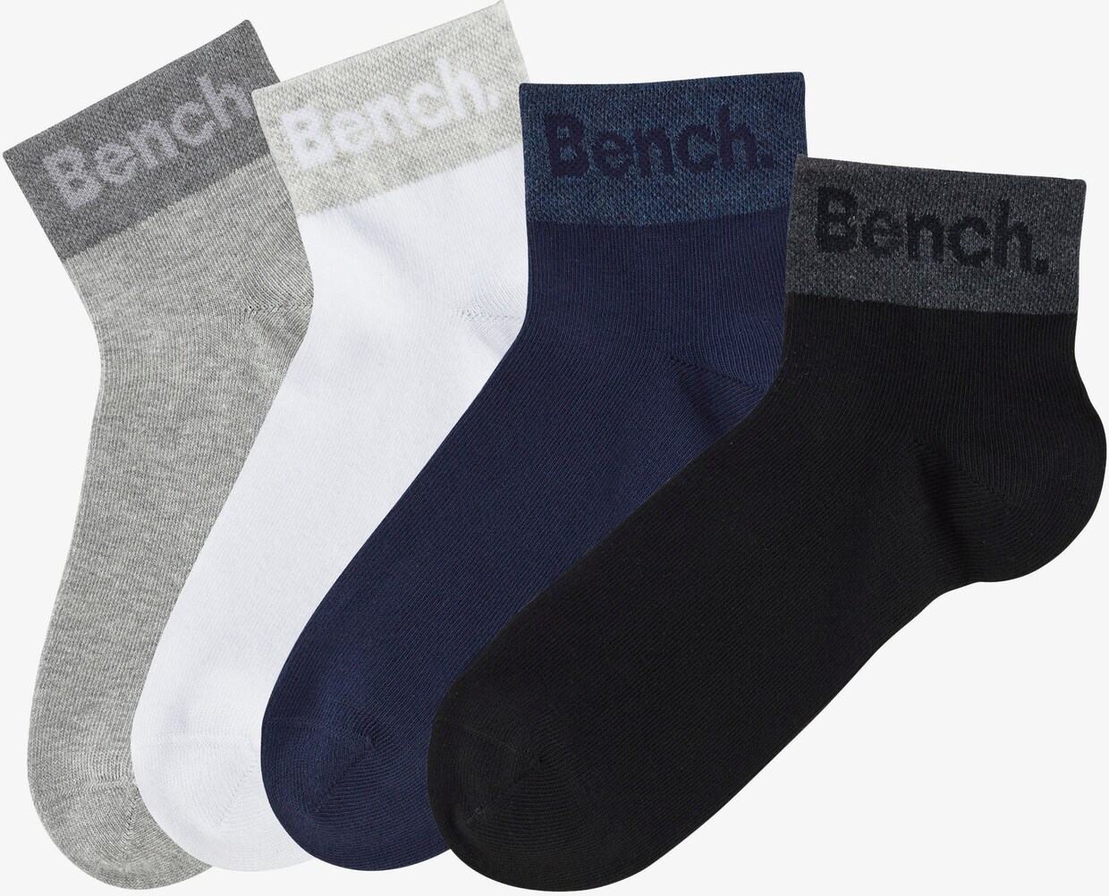 Bench. Socquettes - 2x noir, 2x blanc, 2x gris clair chiné, 2x bleu