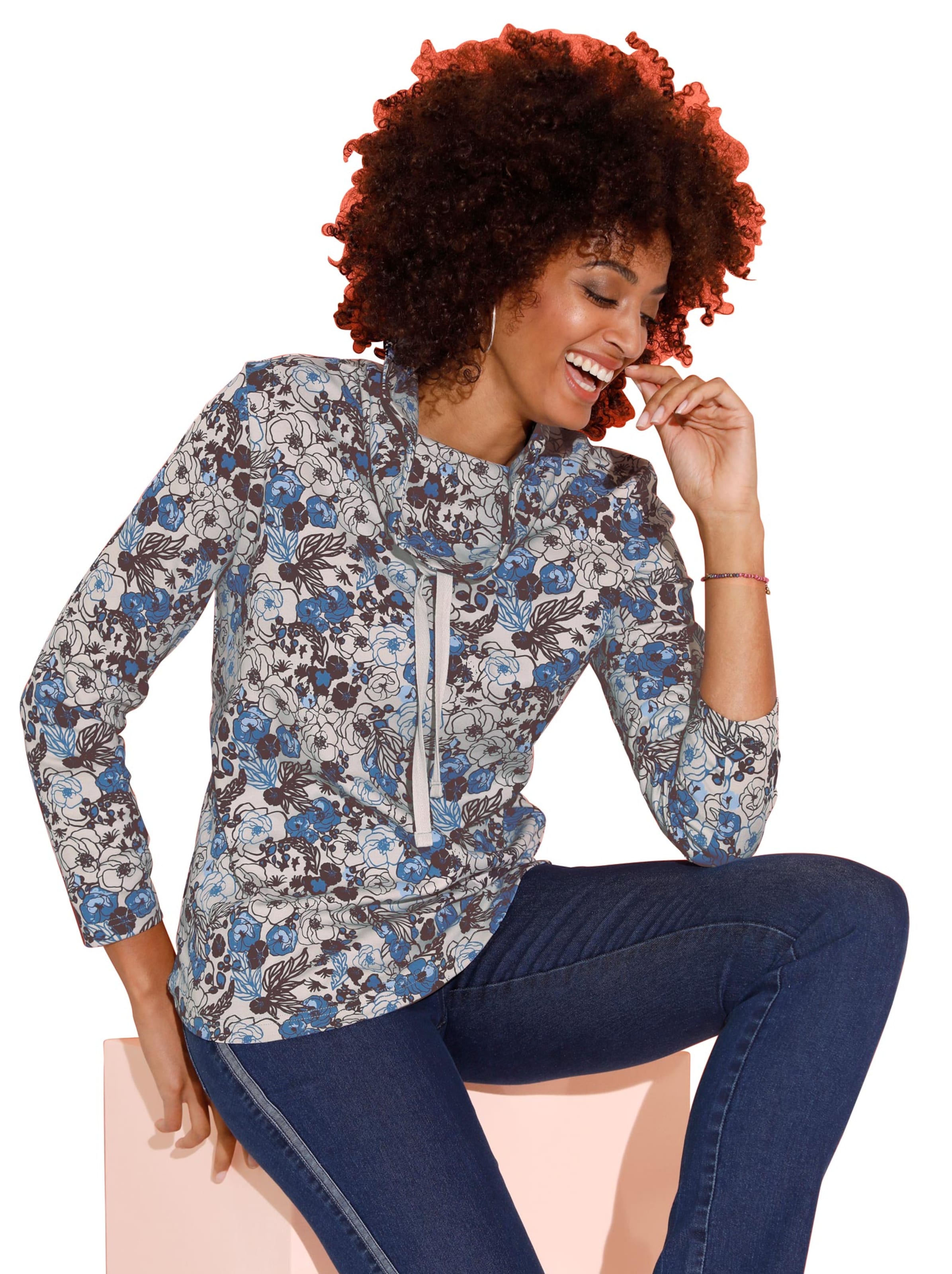 Sweatshirt - kornblume-gemustert