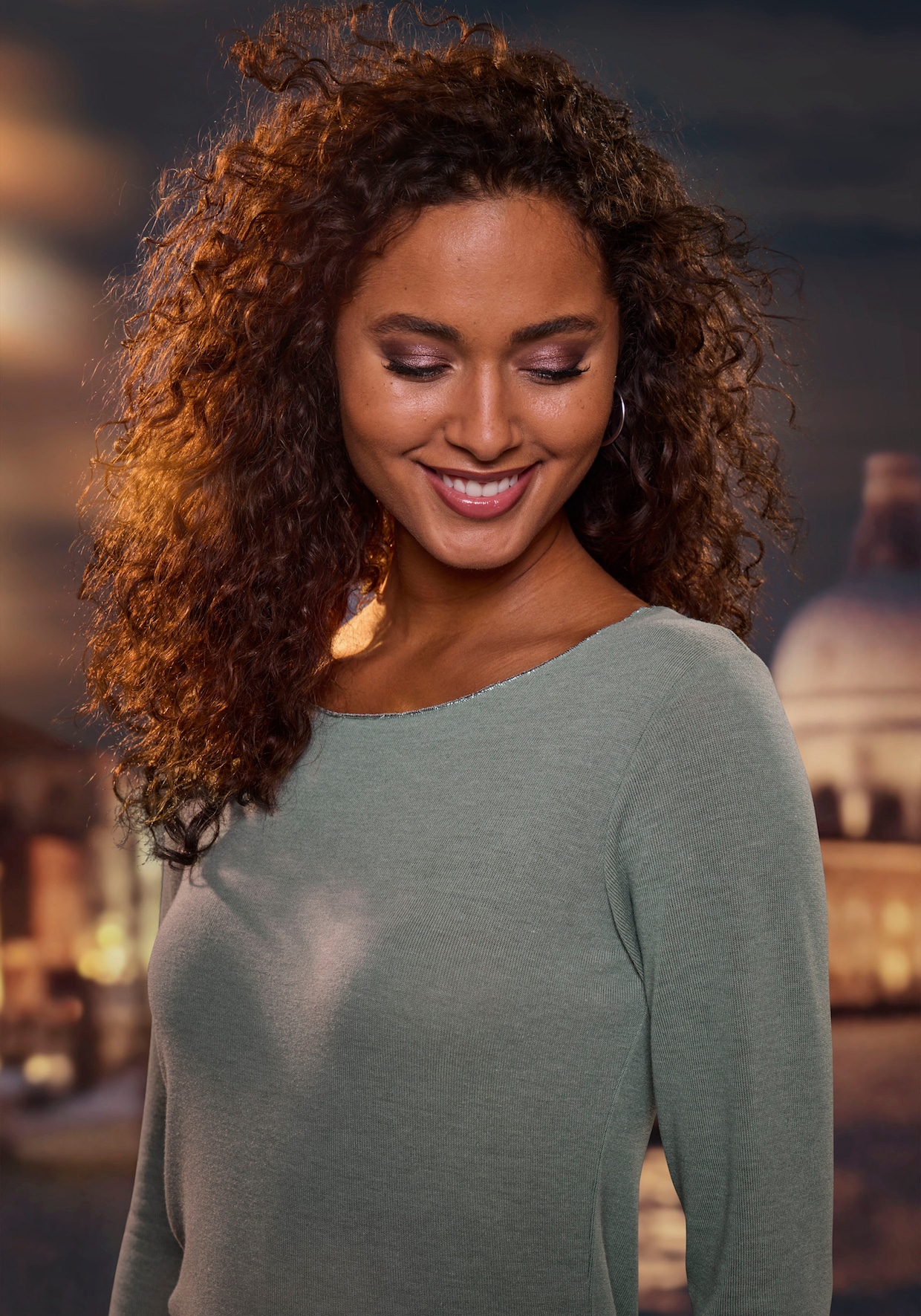 LASCANA Shirt met lange mouwen - lindegroen