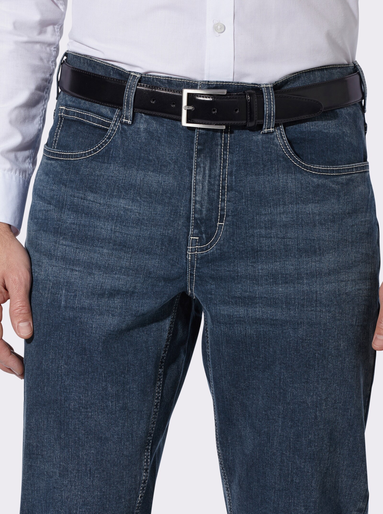 5-Pocket-Jeans mit spezieller Waschung - dark blue