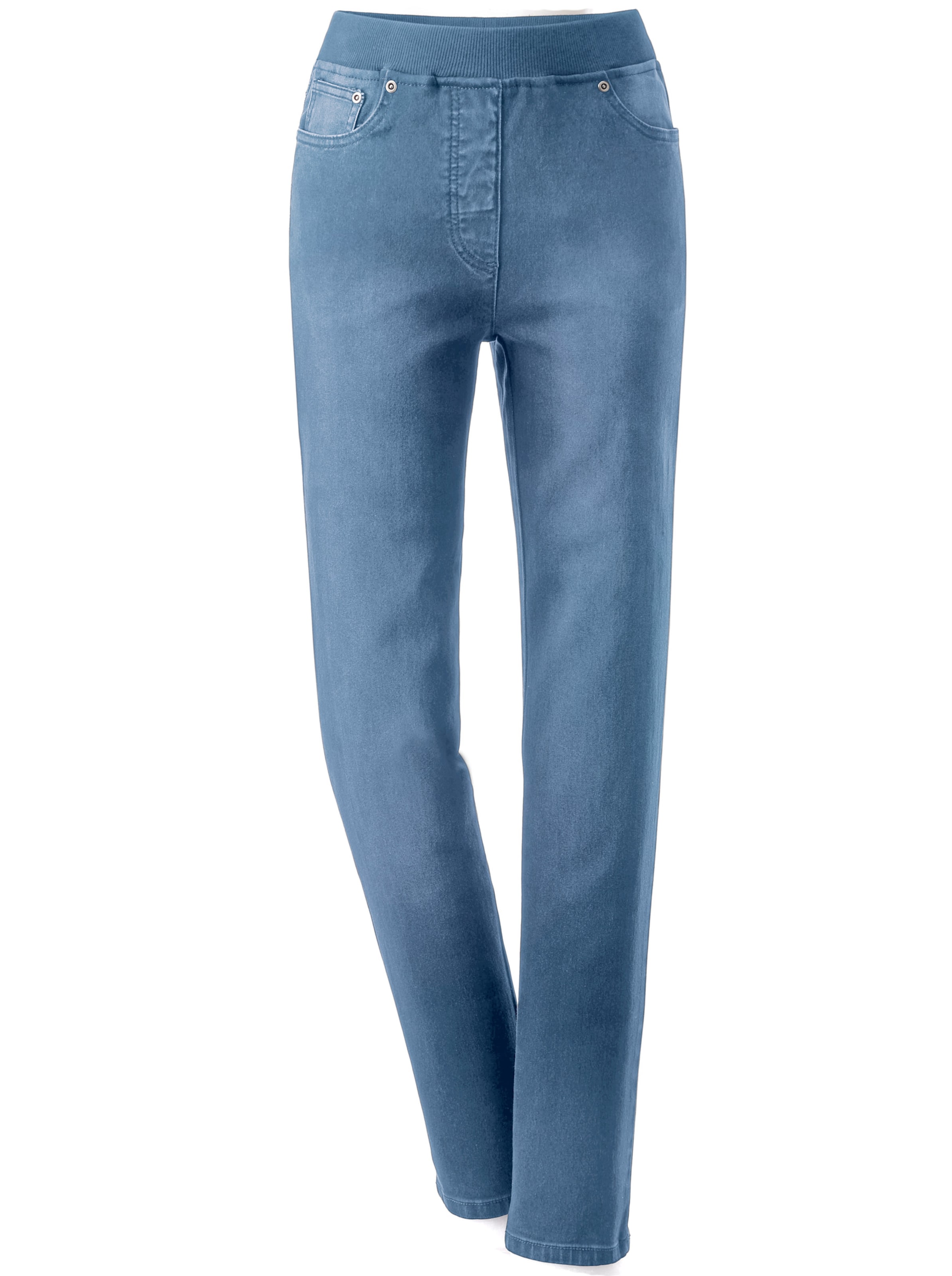 Sheego Damen Blue-Bleached Schlupfjeans - Bild 3