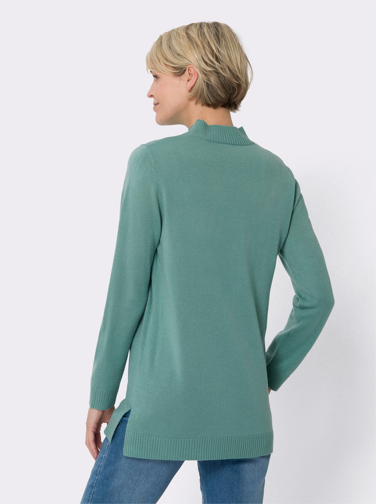 Lange pullover - salie