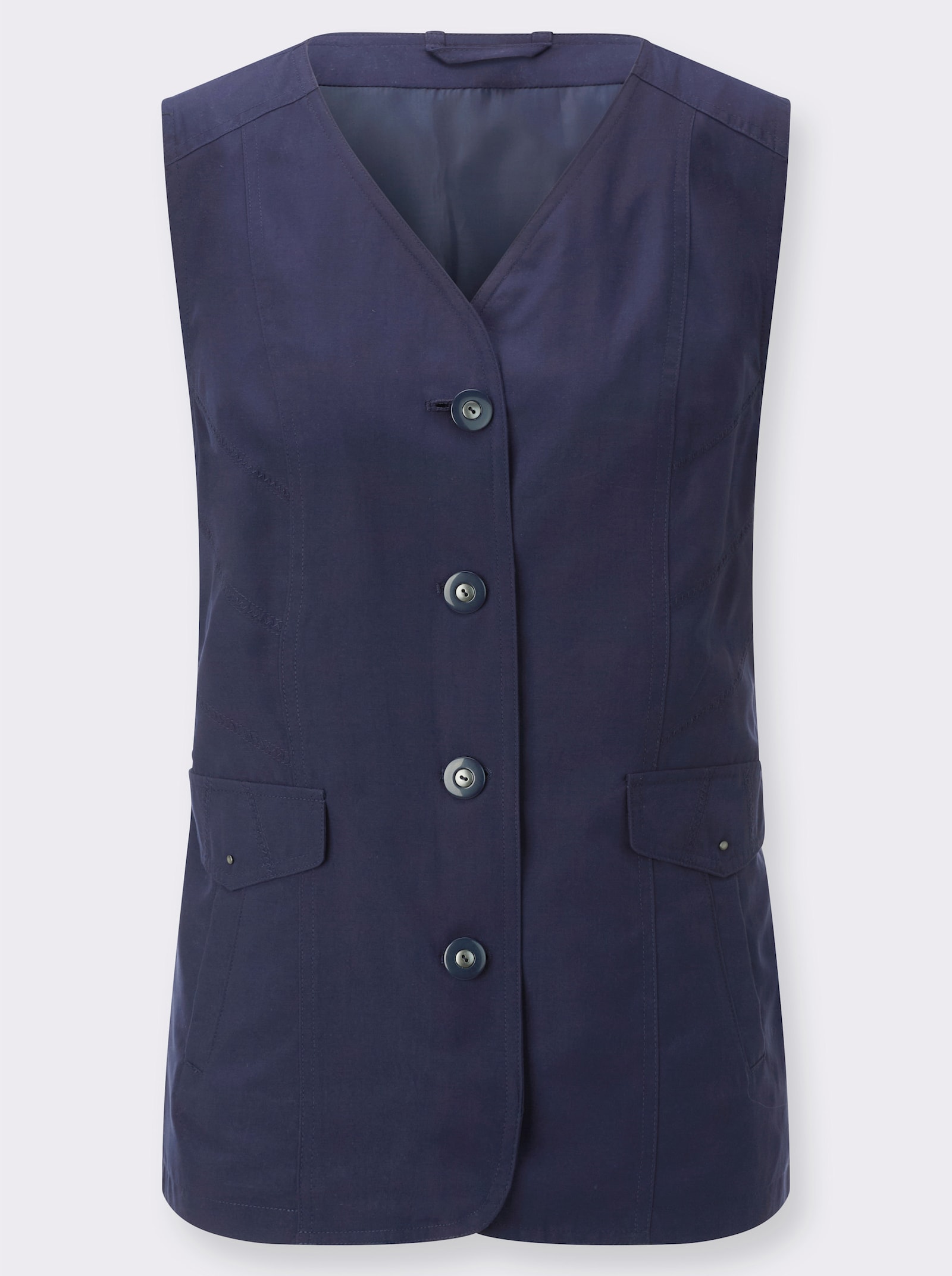 Functioneel gilet van microgaren - marine