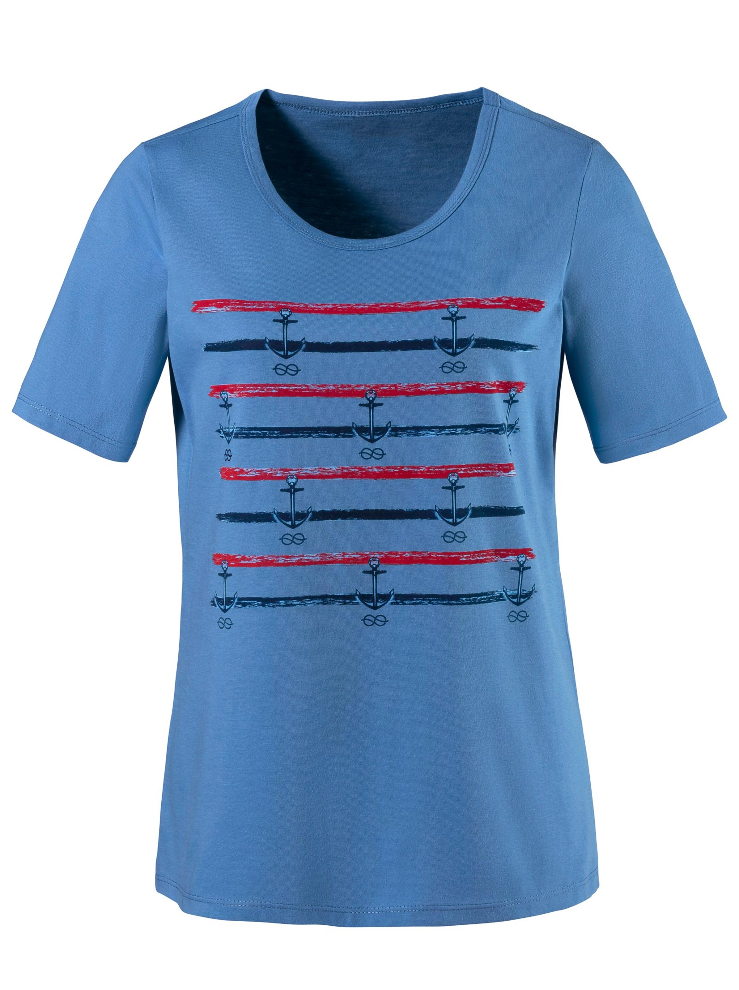 Shirt - blau-bedruckt