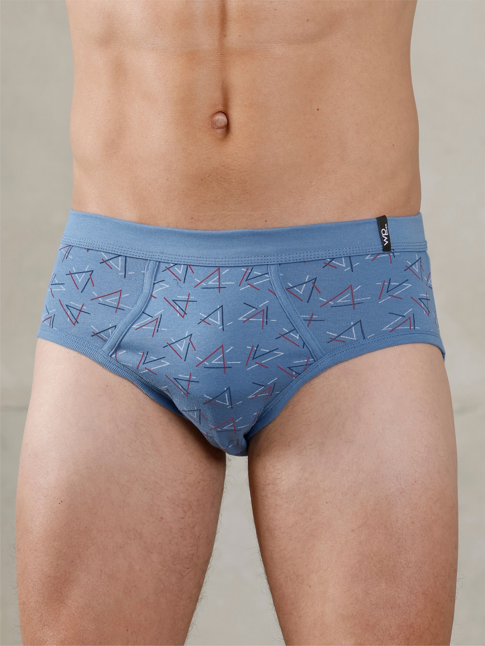 wäschepur men Slip - mittelblau + marine + dunkelrot