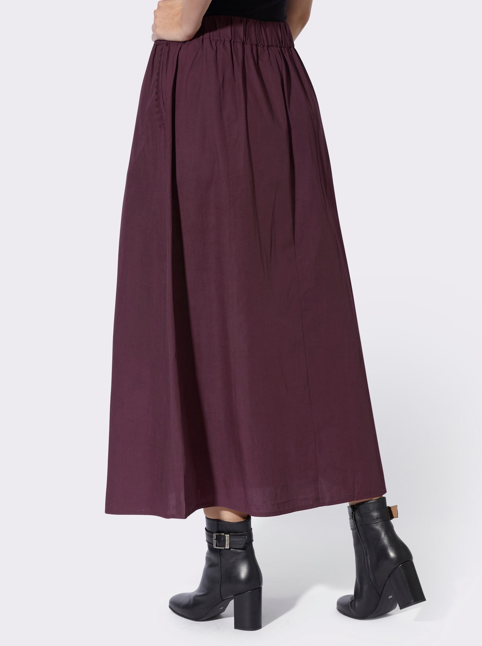 heine A-Linien-Rock mit Dehnbund - burgund