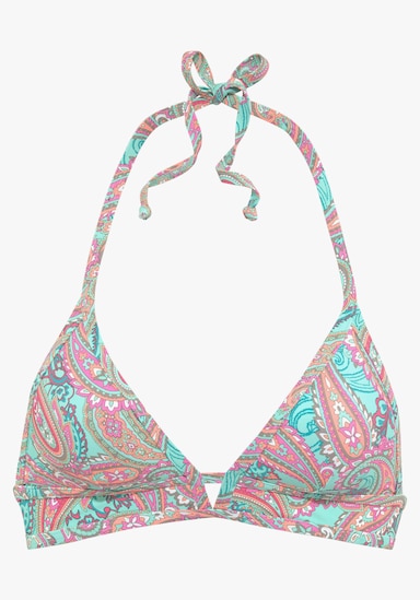 Venice Beach Triangelbikinitop - mint geprint