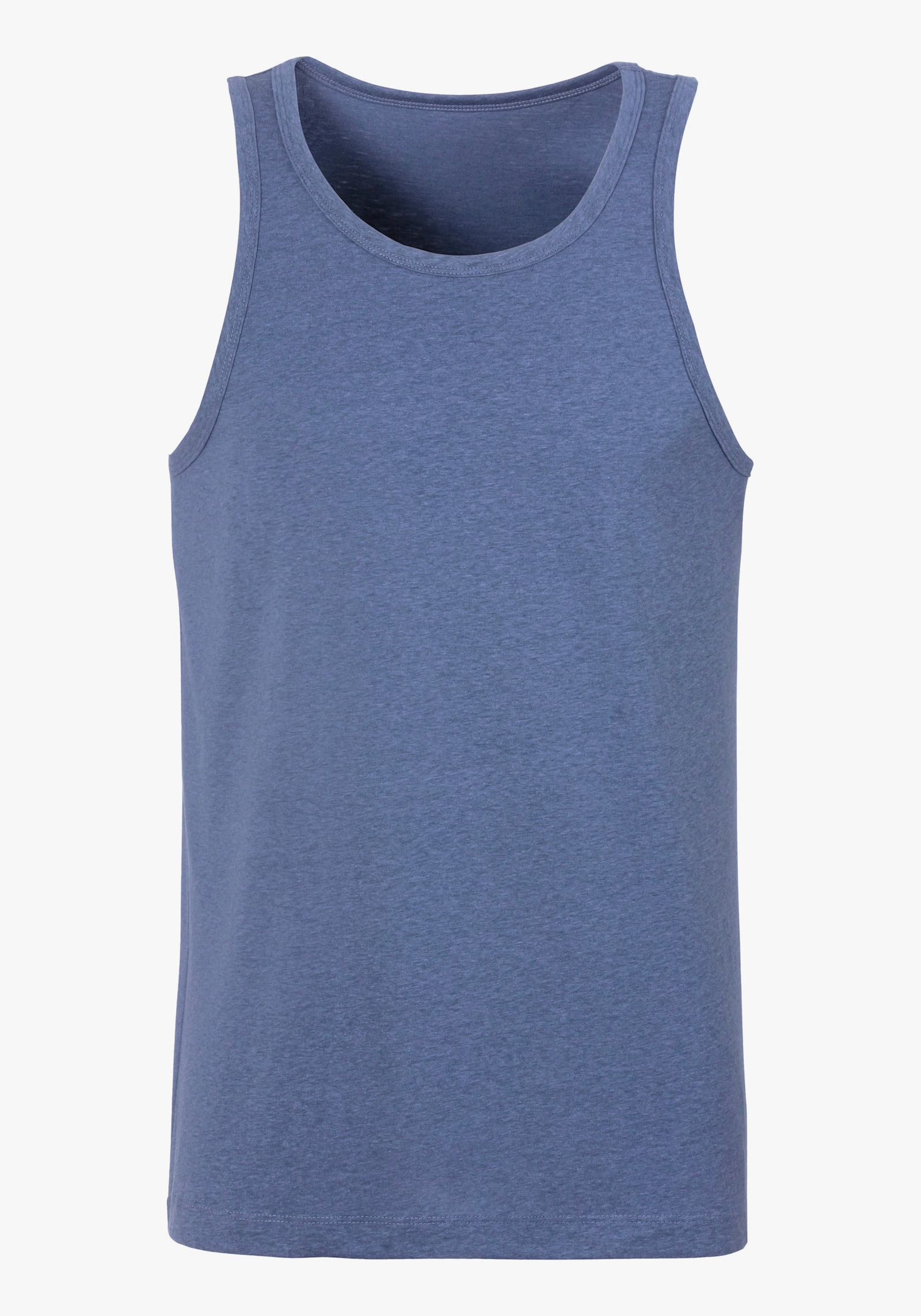 John Devin Tanktop - blau meliert / schwarz