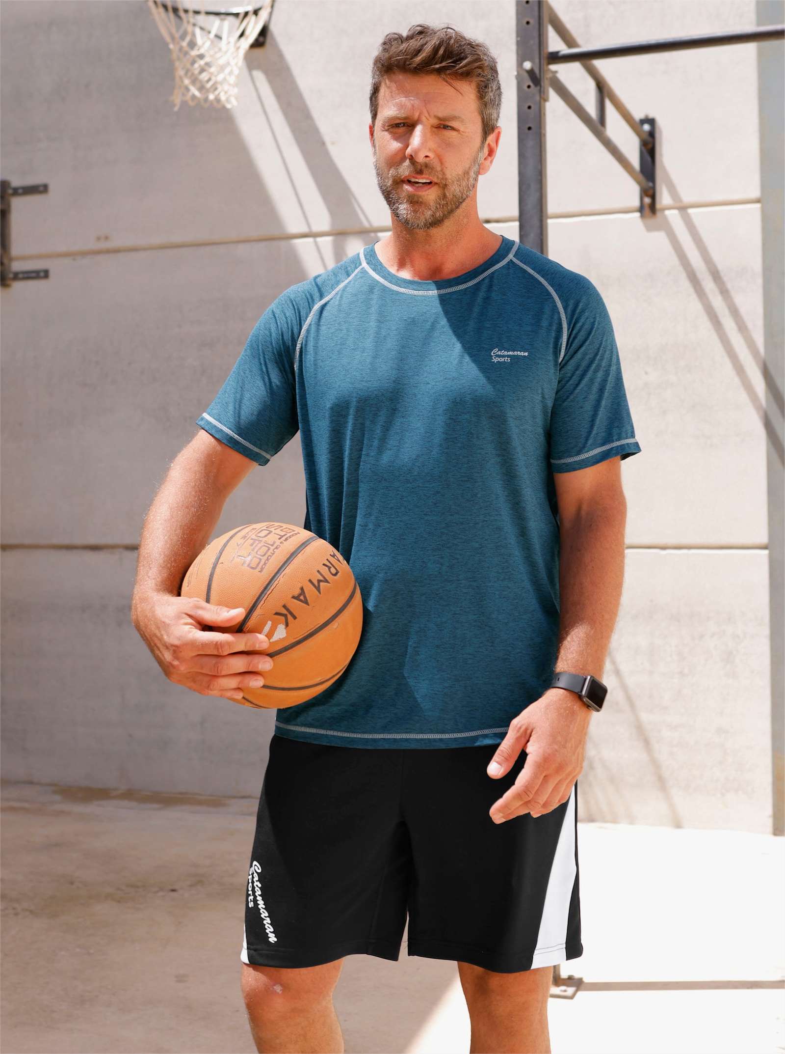 Catamaran Sports Functioneel shirt, ademend en sneldrogend - topaas gemêleerd