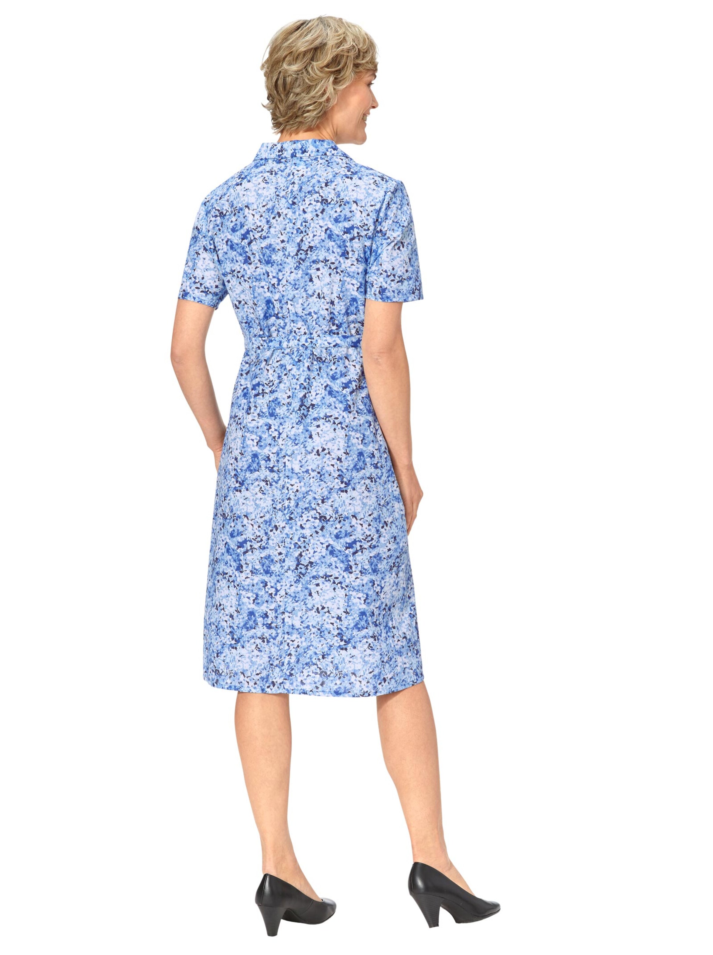 Kleiderschürze - blau-bedruckt