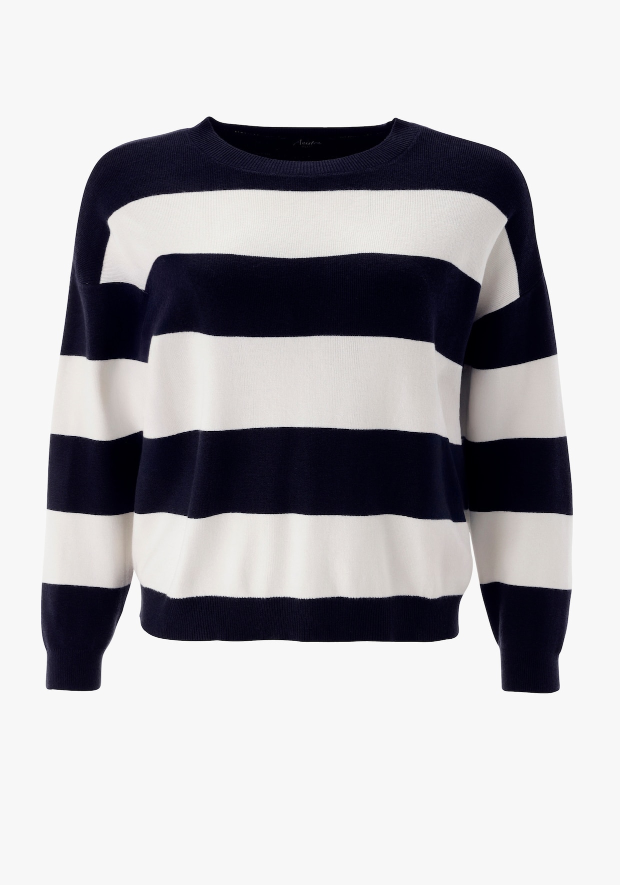 Aniston PLUS Strickpullover - marine-weiß