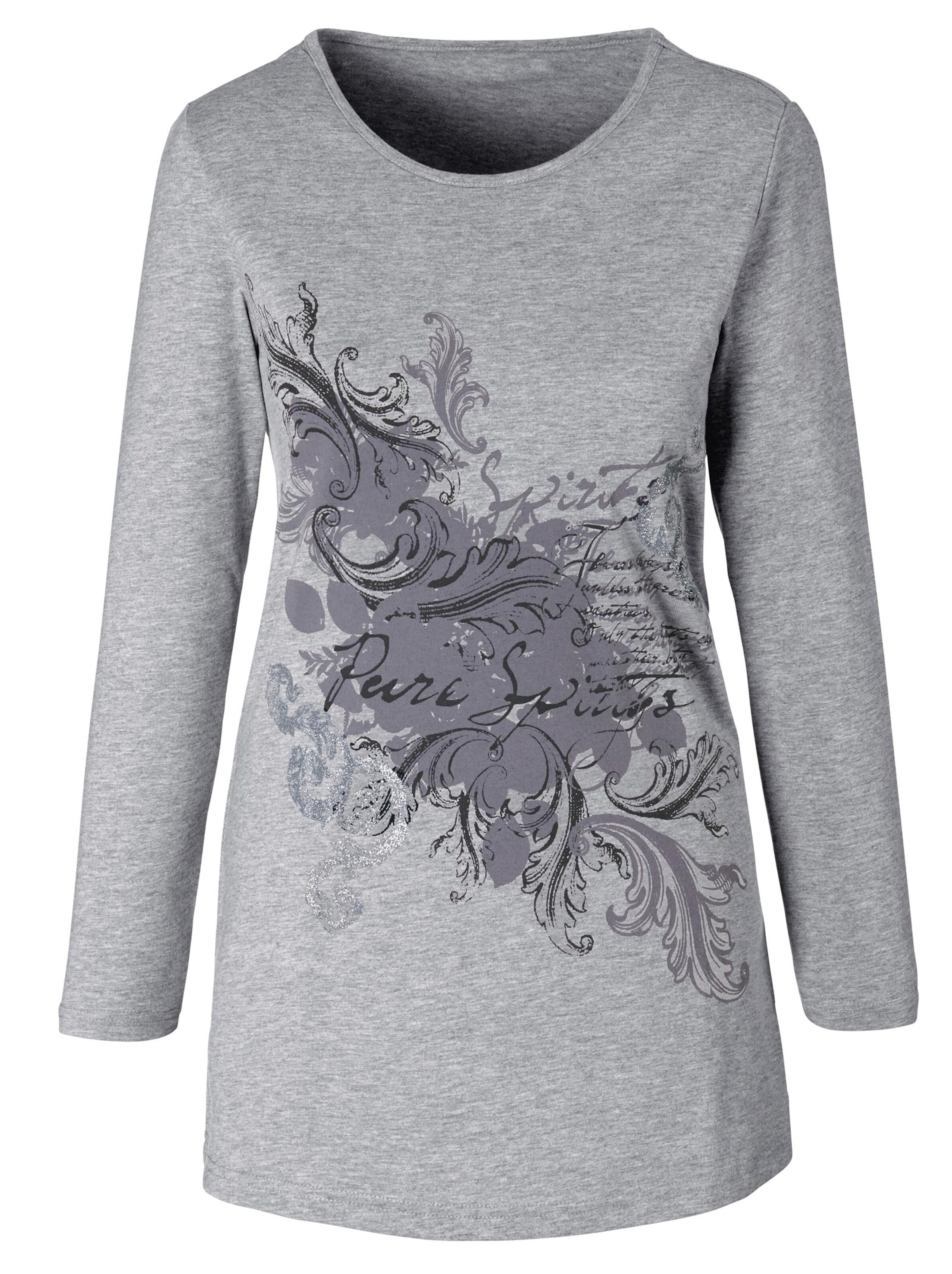 Longshirt - grau-meliert