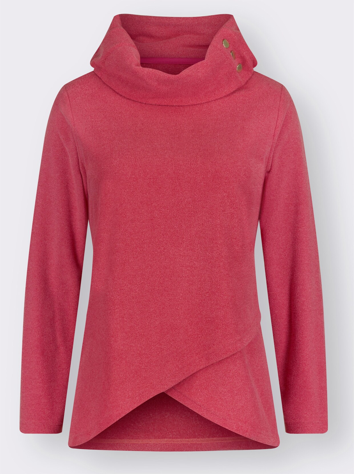Rollkragenshirt - rot-ecru-meliert
