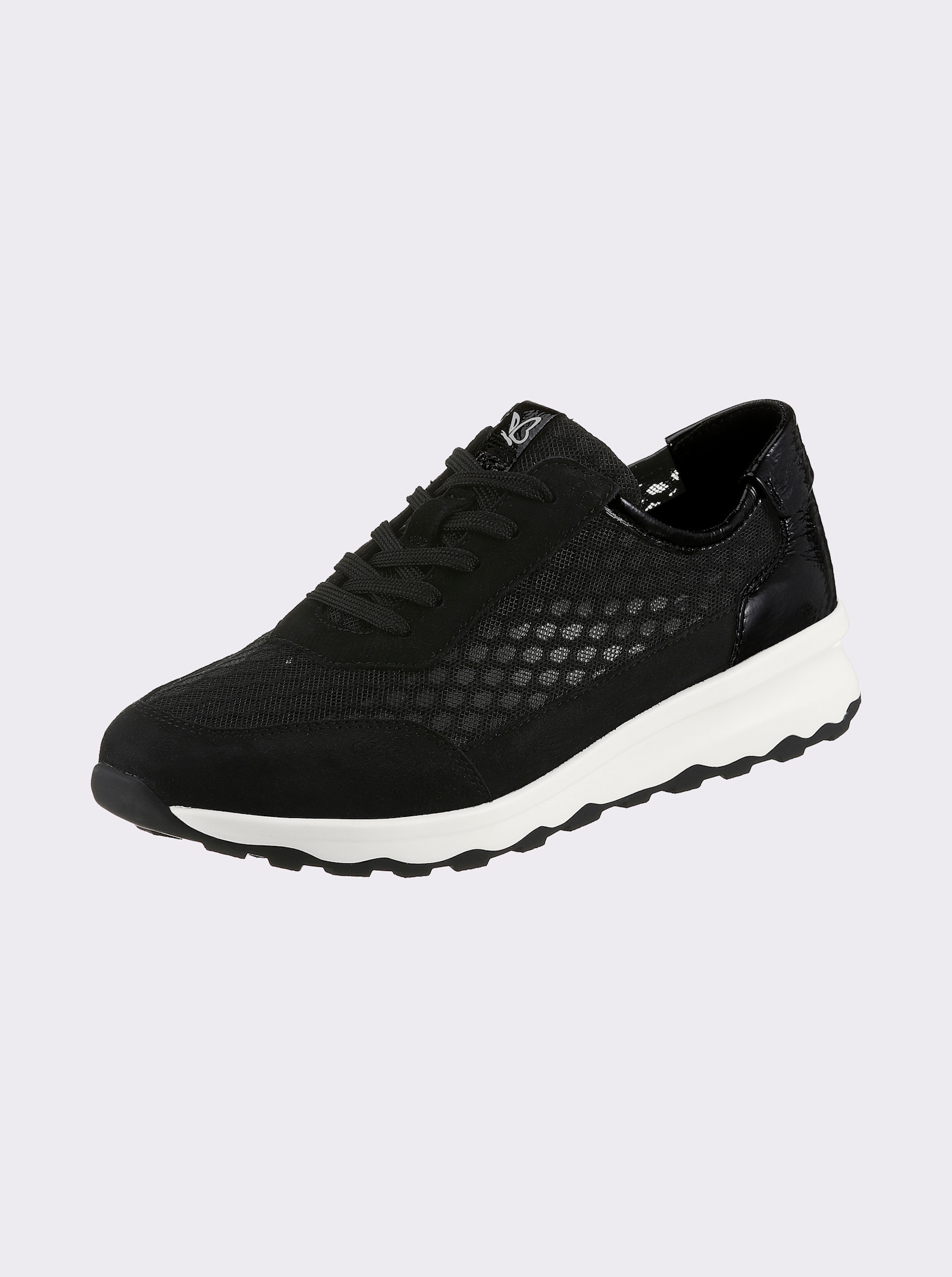 Caprice Sneaker mit Mesh-Netz - schwarz