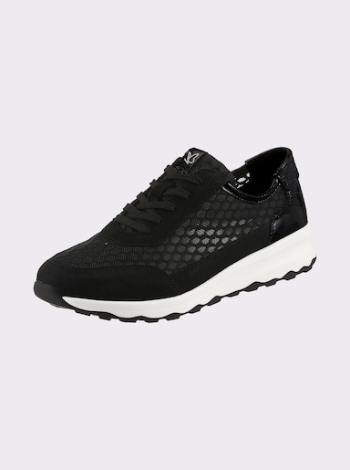 Caprice Sneaker mit Mesh-Netz - schwarz
