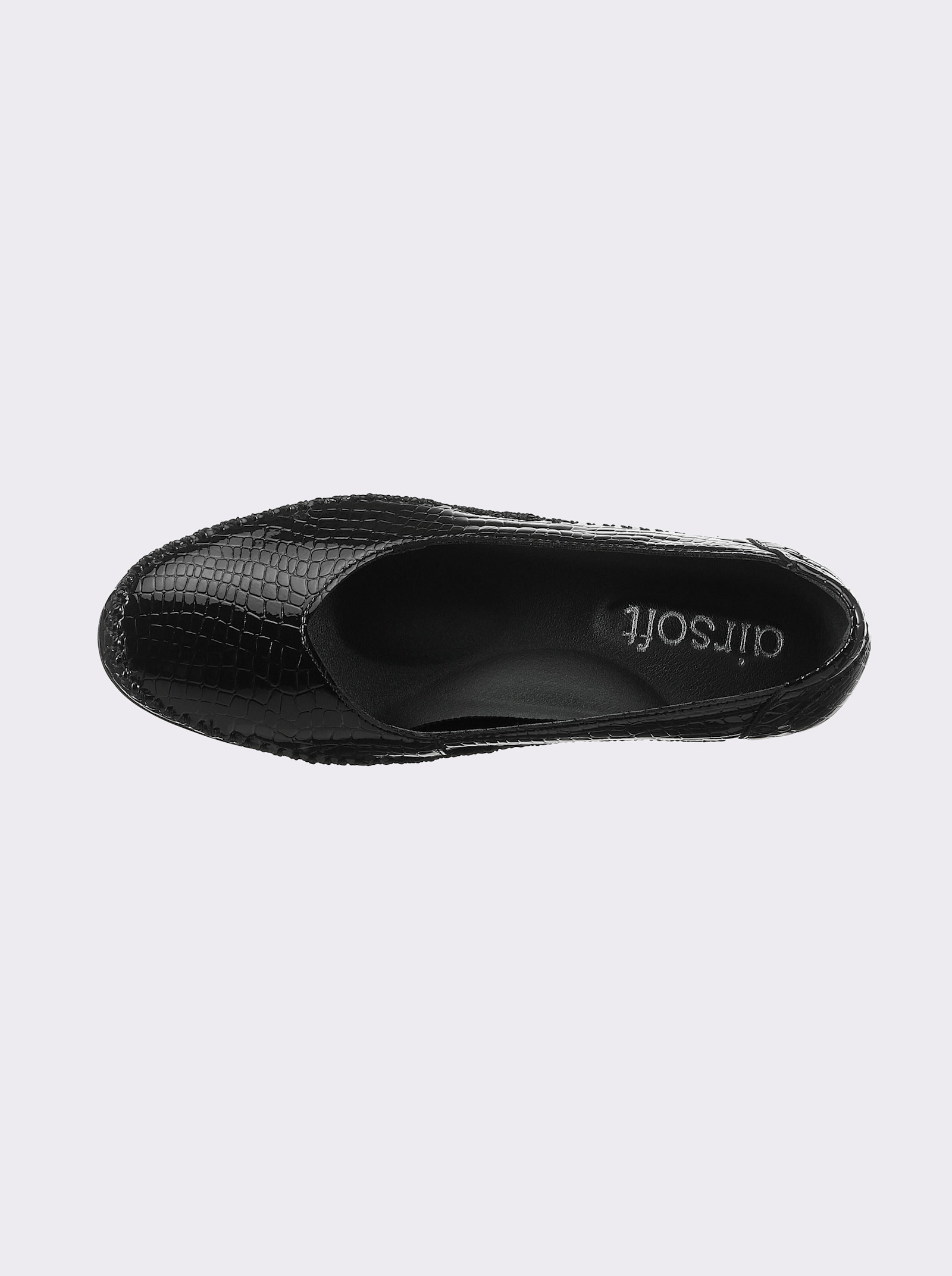 airsoft modern+ Pumps aus Lederimitat, pflegeleicht - schwarz