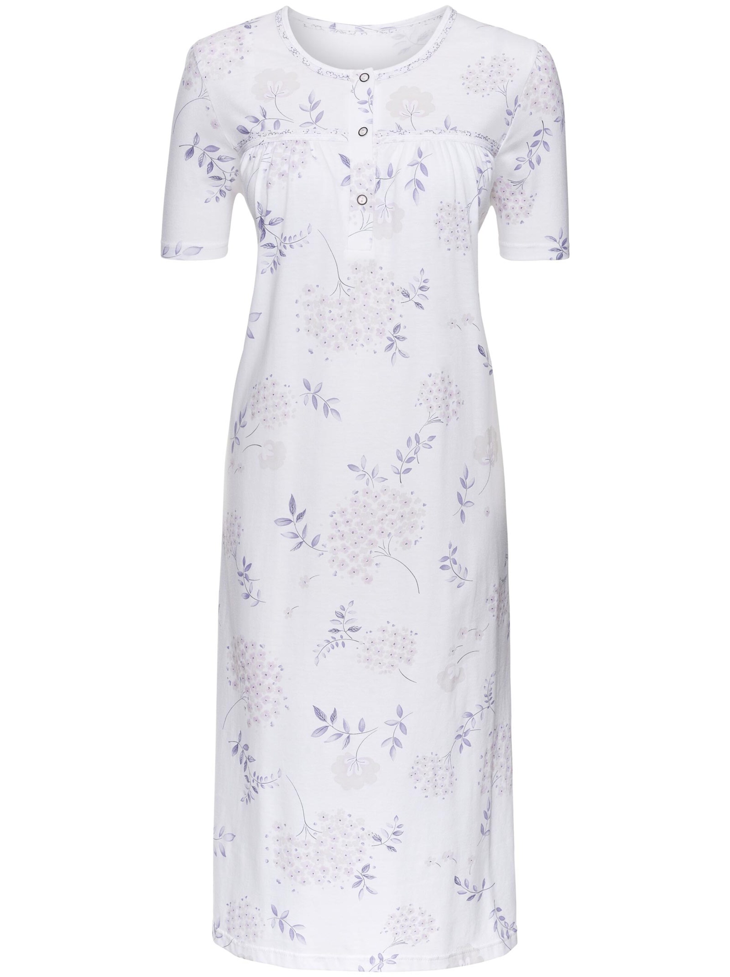 wäschepur Nachthemd - weiß-lila