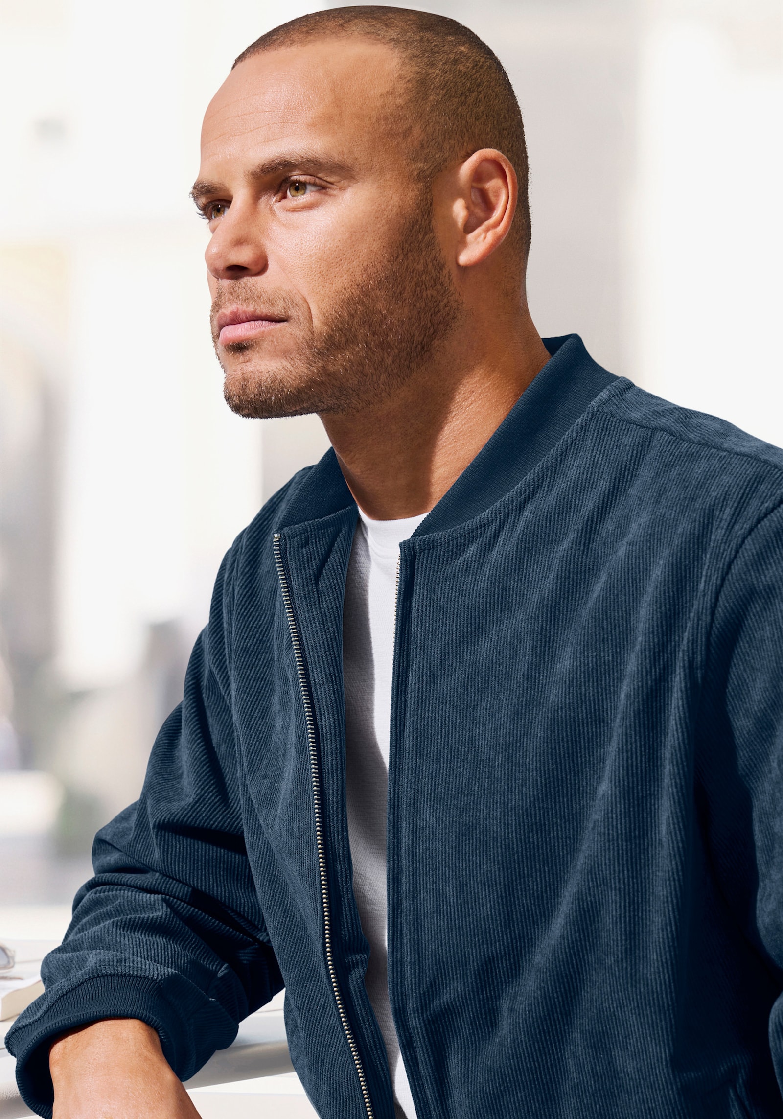 H.I.S Cordjacke - blau