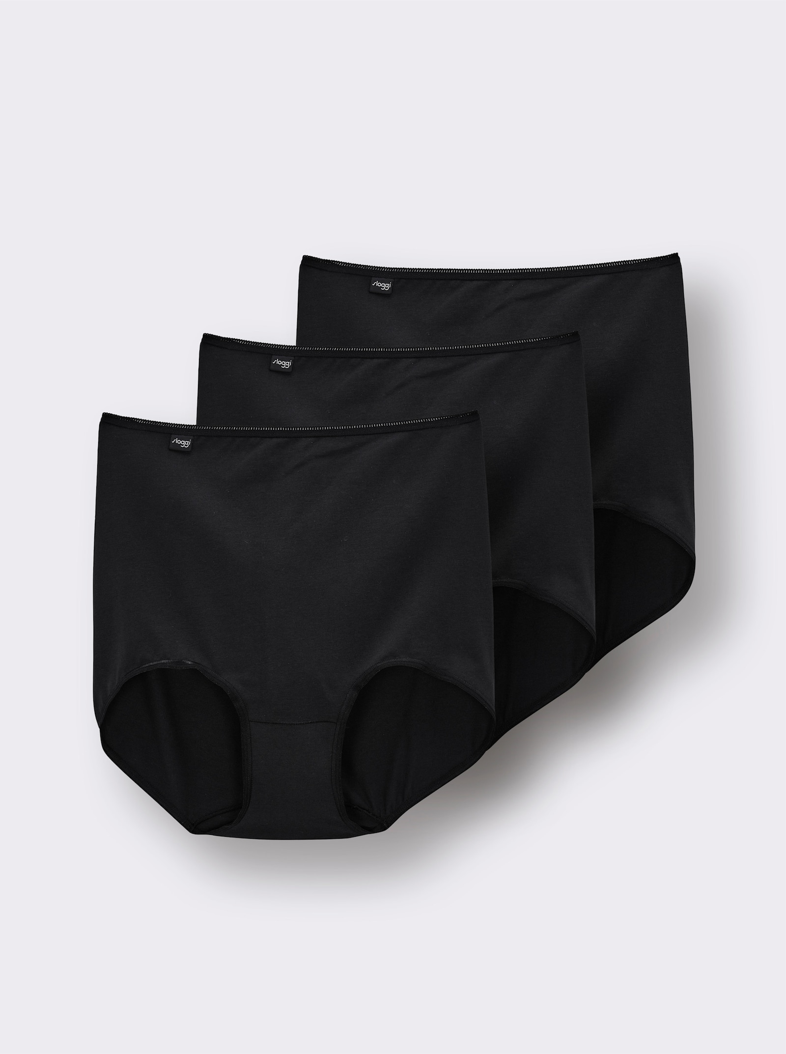 Sloggi Taillenslip mit Ziergummi am Bund - schwarz
