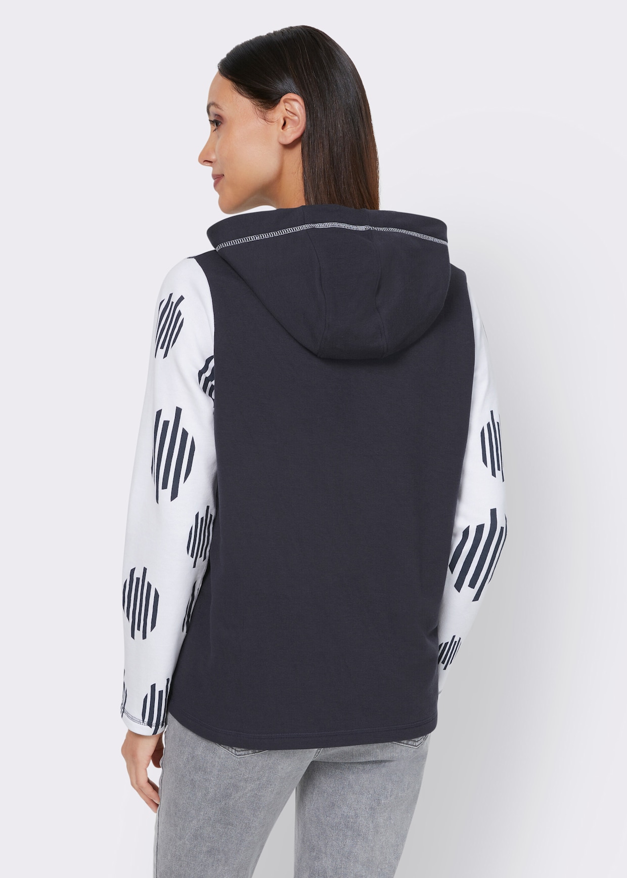 heine Sweatshirt - marine/ecru geprint