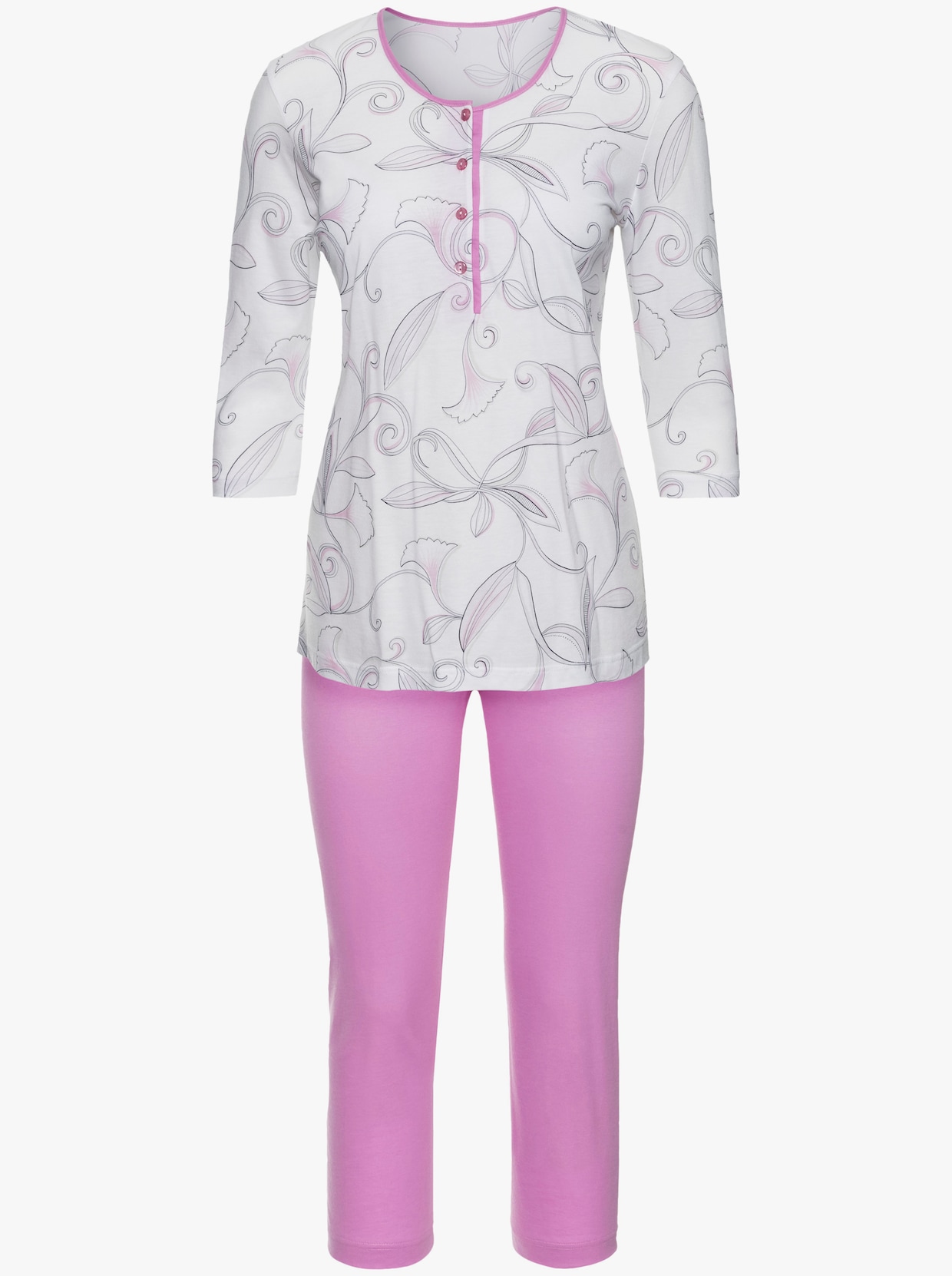 Ascafa Pyjama - roze geprint