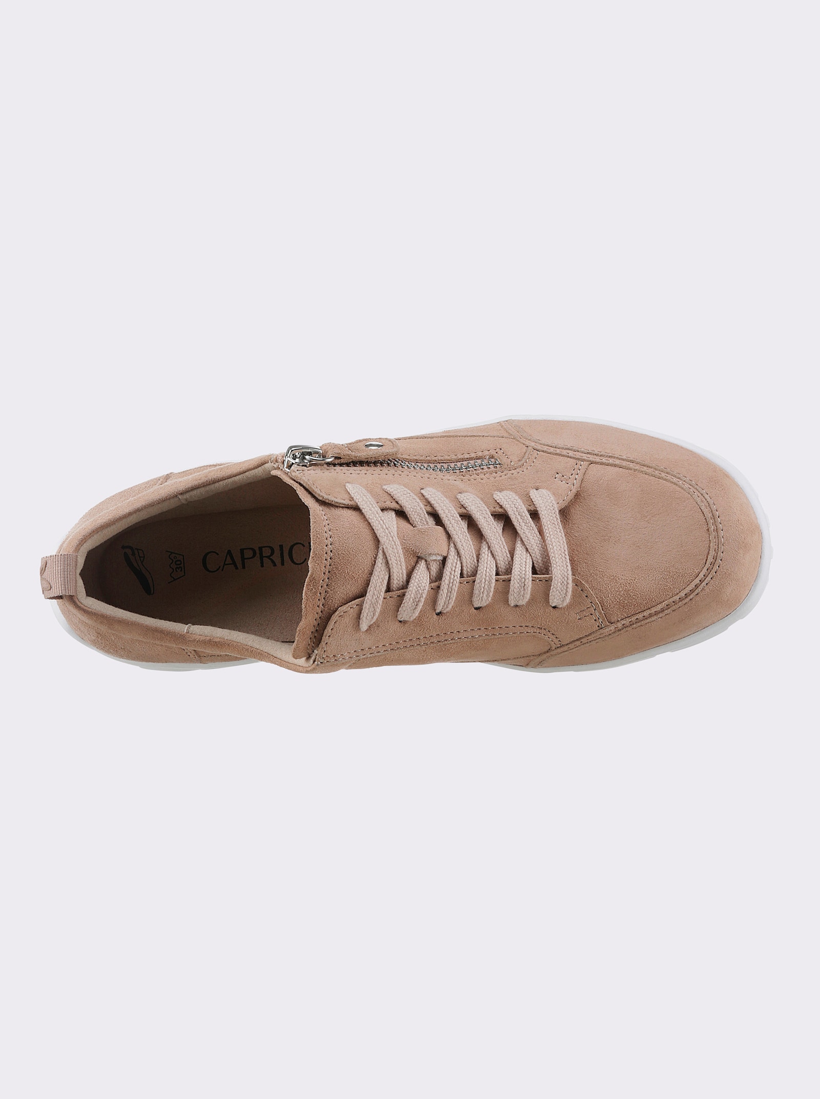 Caprice Sneaker met voetbed van zacht schuim - beige