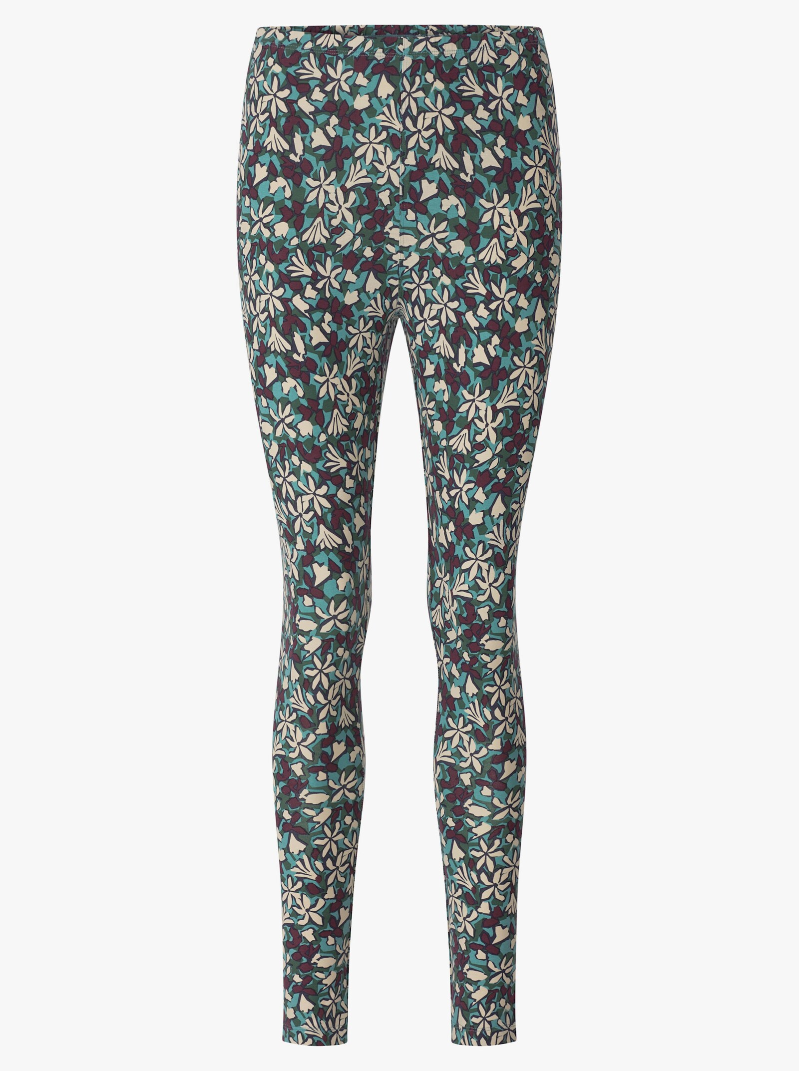 Leggings mit Blumendruck - moos-bedruckt
