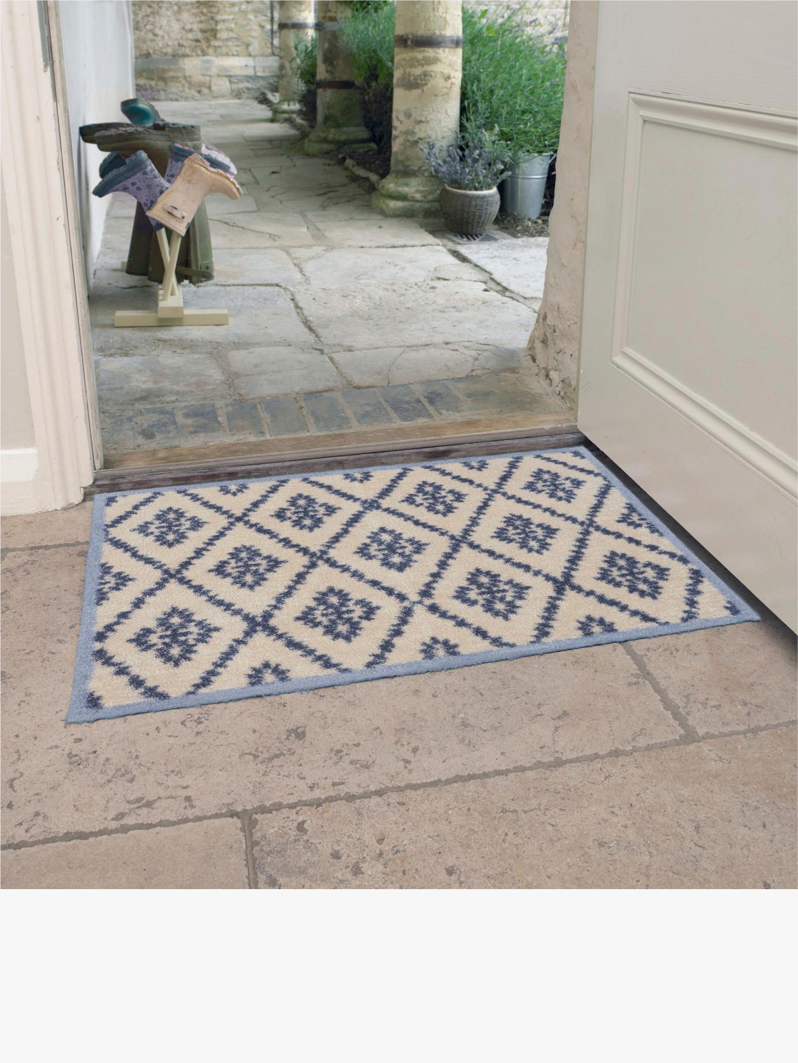 Turtle Mat Fußmatte - ecru-bleu